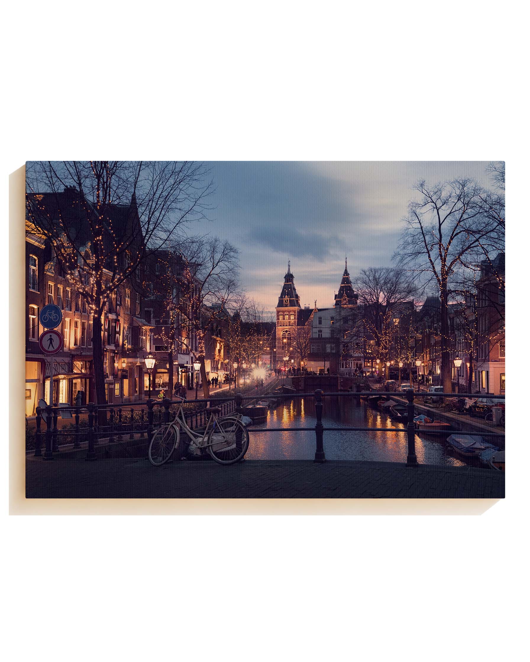Amsterdam in the evening - canvas