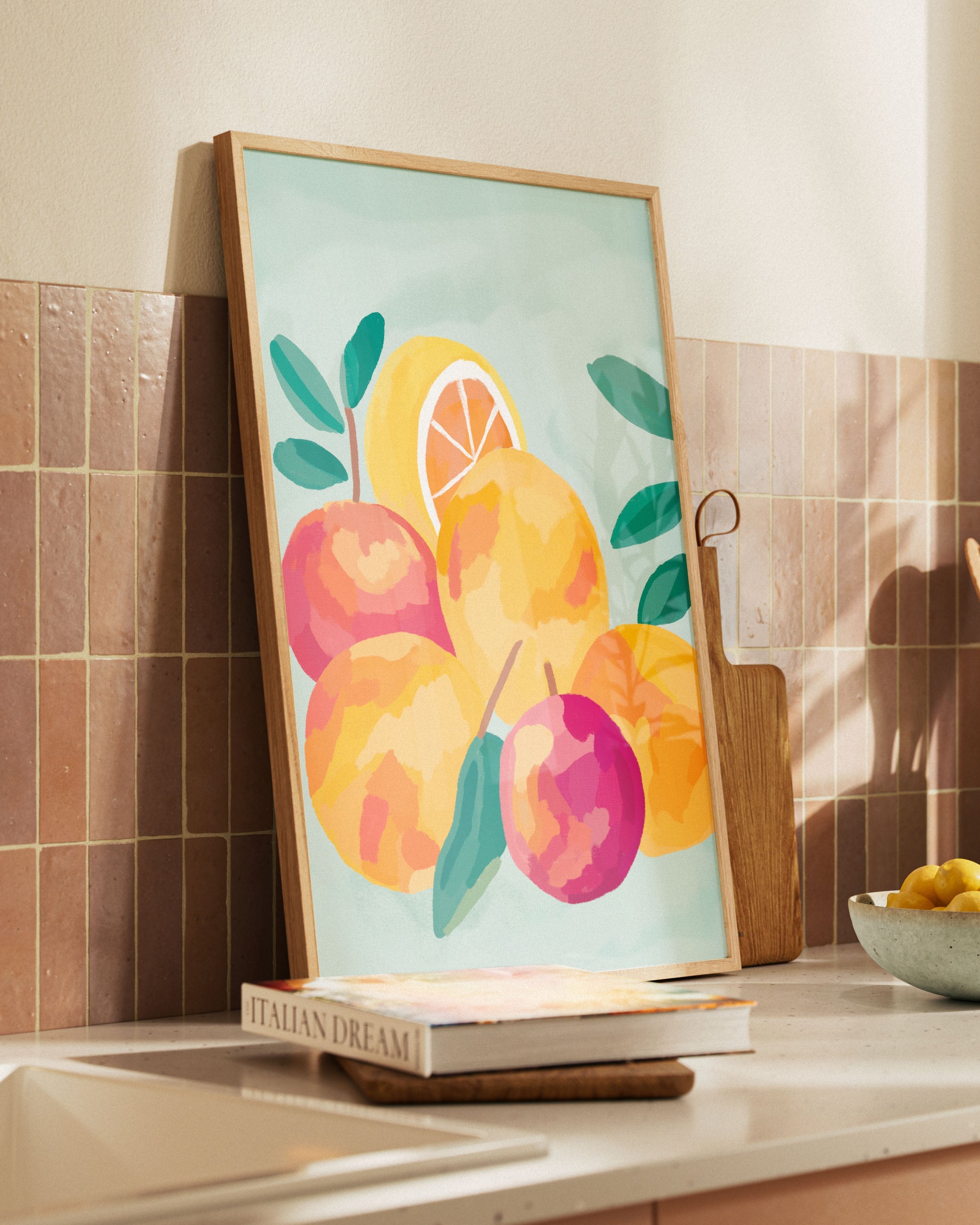 Fruit Smash Poster – FineArt Wandbild, moderne Kunst & Fine Art Print von Spawnd, handgefertigt & Made in Germany