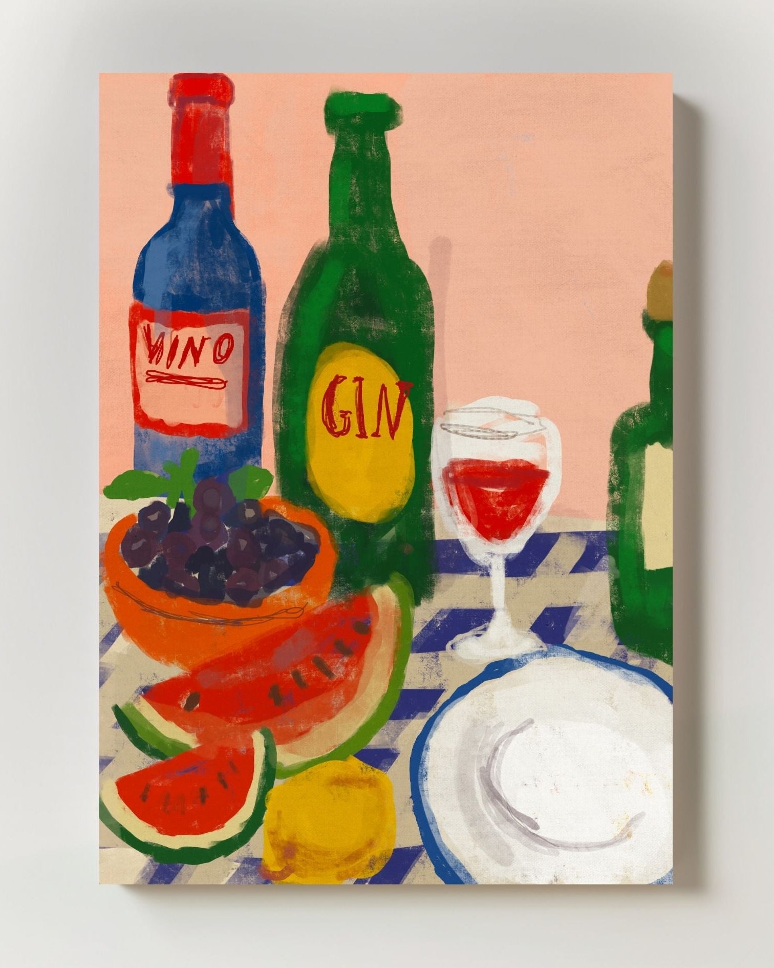 Fruity Dinner Poster – FineArt Wandbild, moderne Kunst & Fine Art Print von Spawnd, handgefertigt & Made in Germany