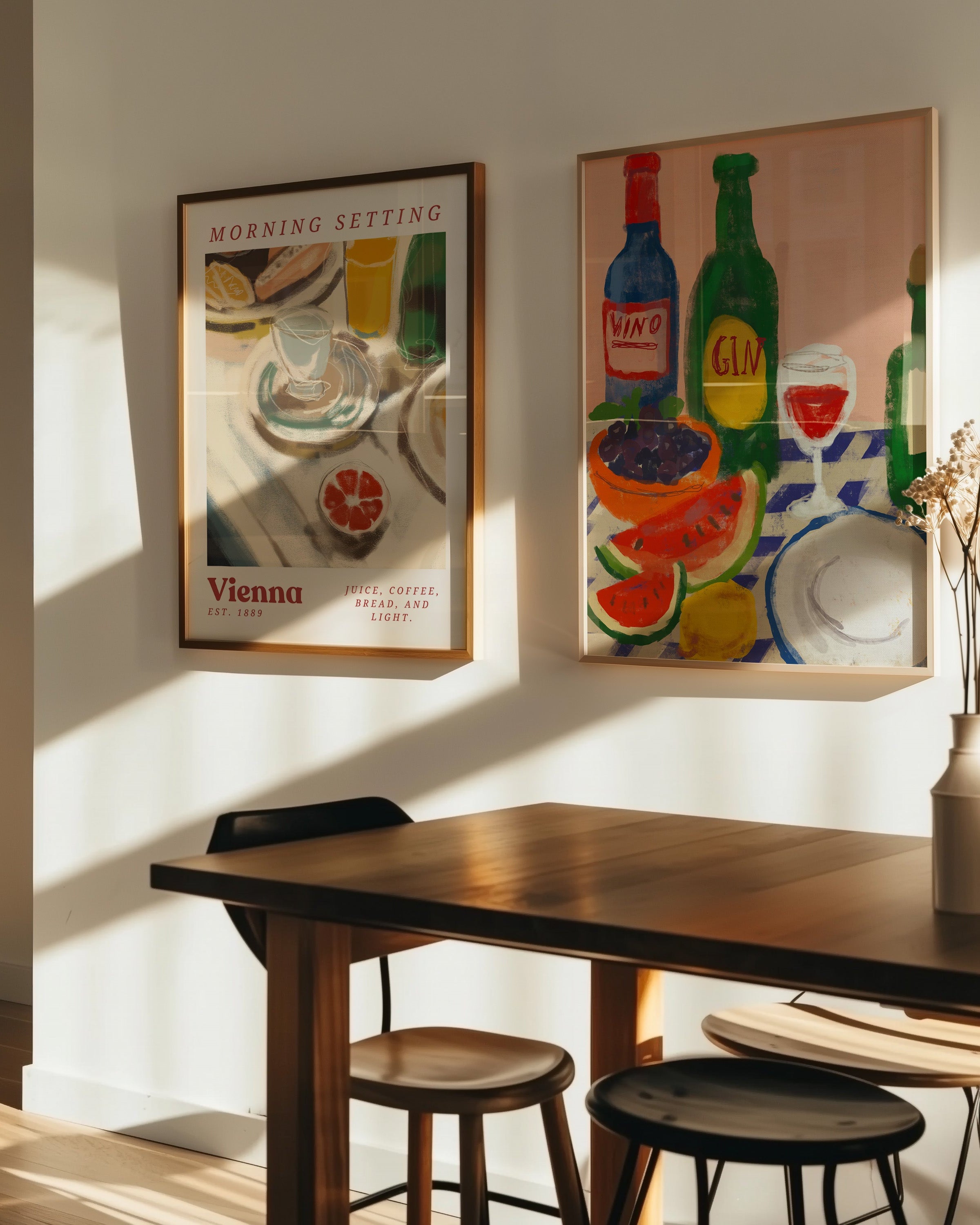 Fruity Dinner Poster im Wohnzimmer – Fine Art Print mit – Spawnd