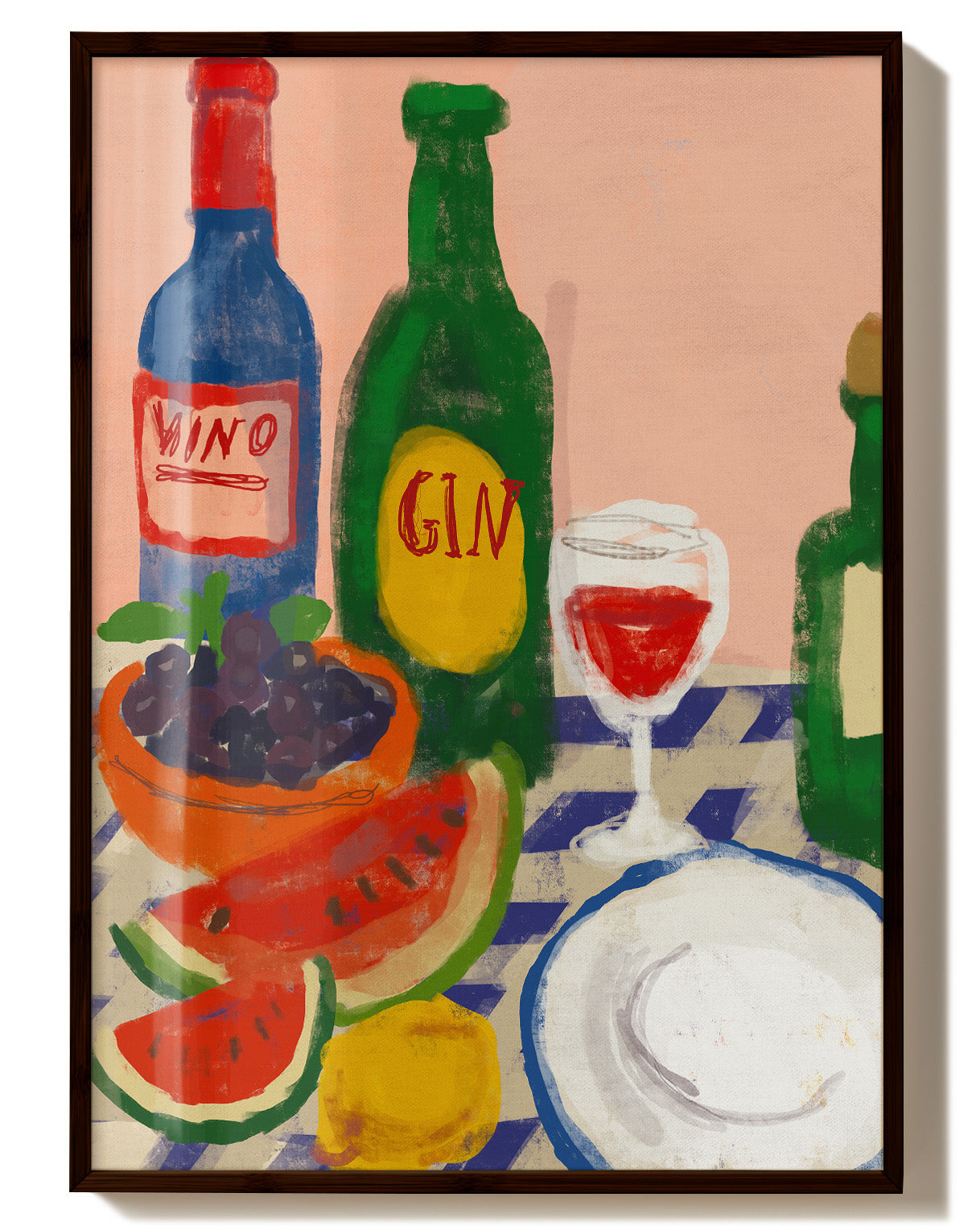 Fruity Dinner Poster – FineArt Wandbild, moderne Kunst & Fine Art Print von Spawnd, handgefertigt & Made in Germany