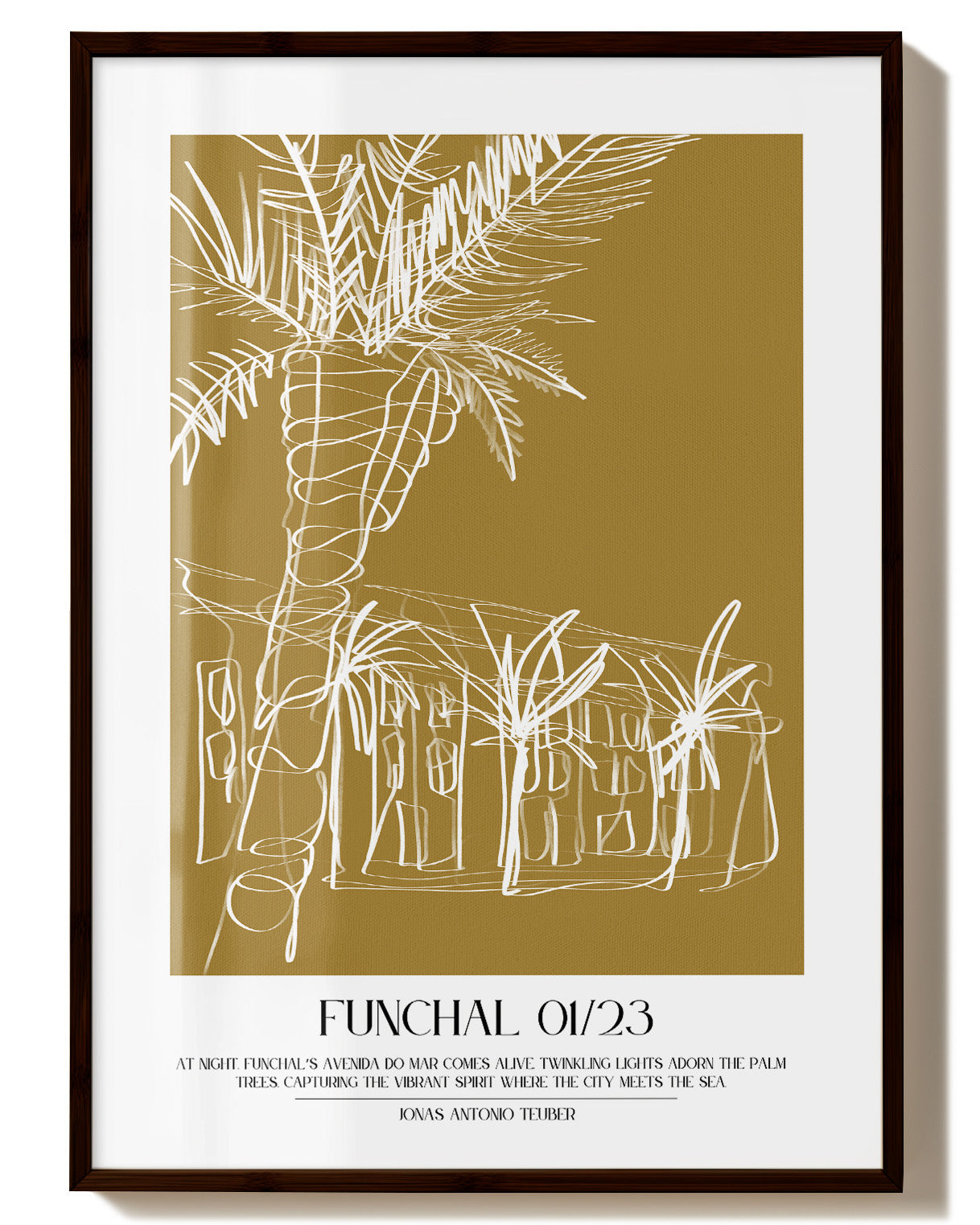 Funchal Poster – FineArt Wandbild, moderne Kunst & Fine Art Print von Spawnd, handgefertigt & Made in Germany
