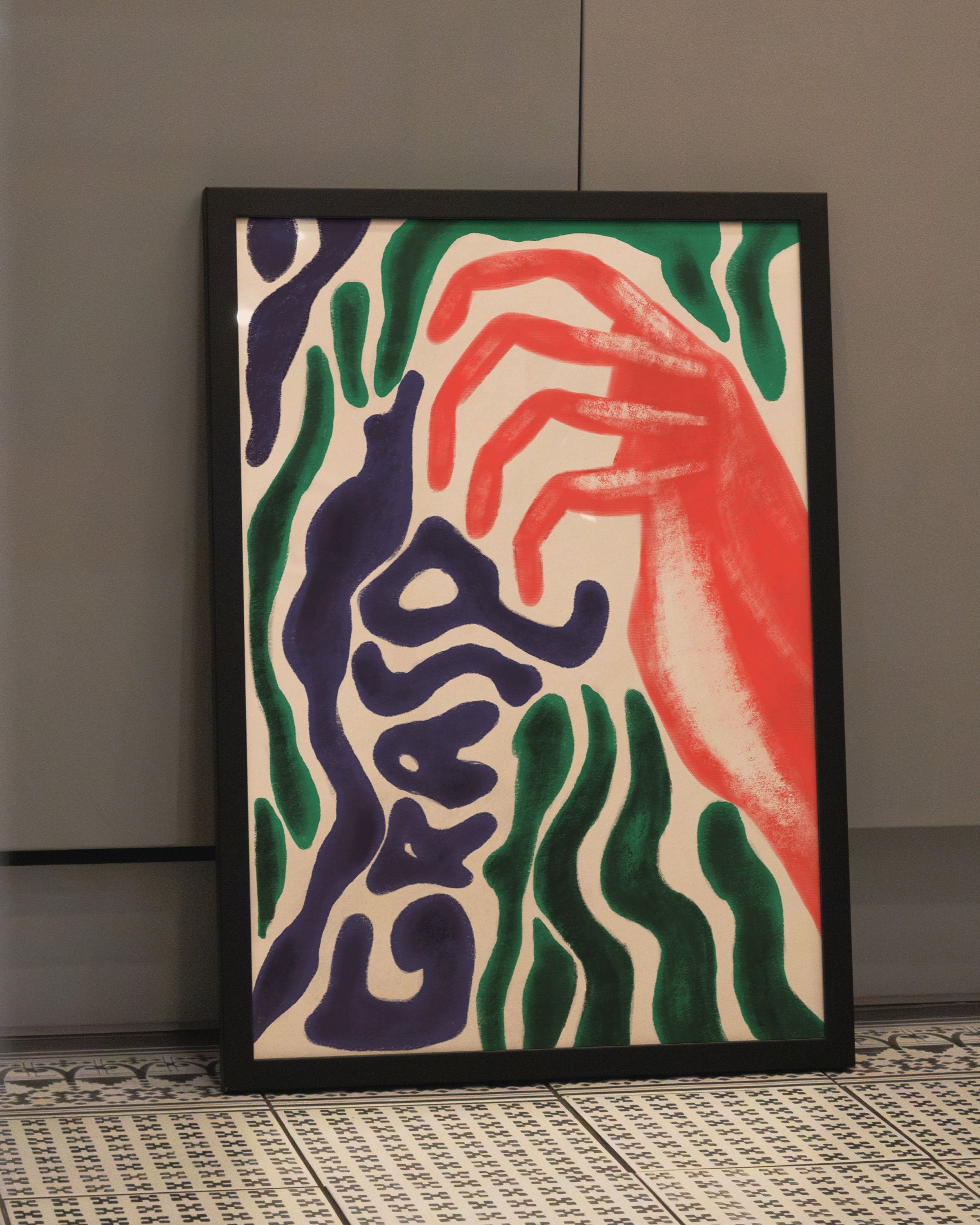 Grasp Poster – FineArt Wandbild, moderne Kunst & Fine Art Print von Spawnd, handgefertigt & Made in Germany