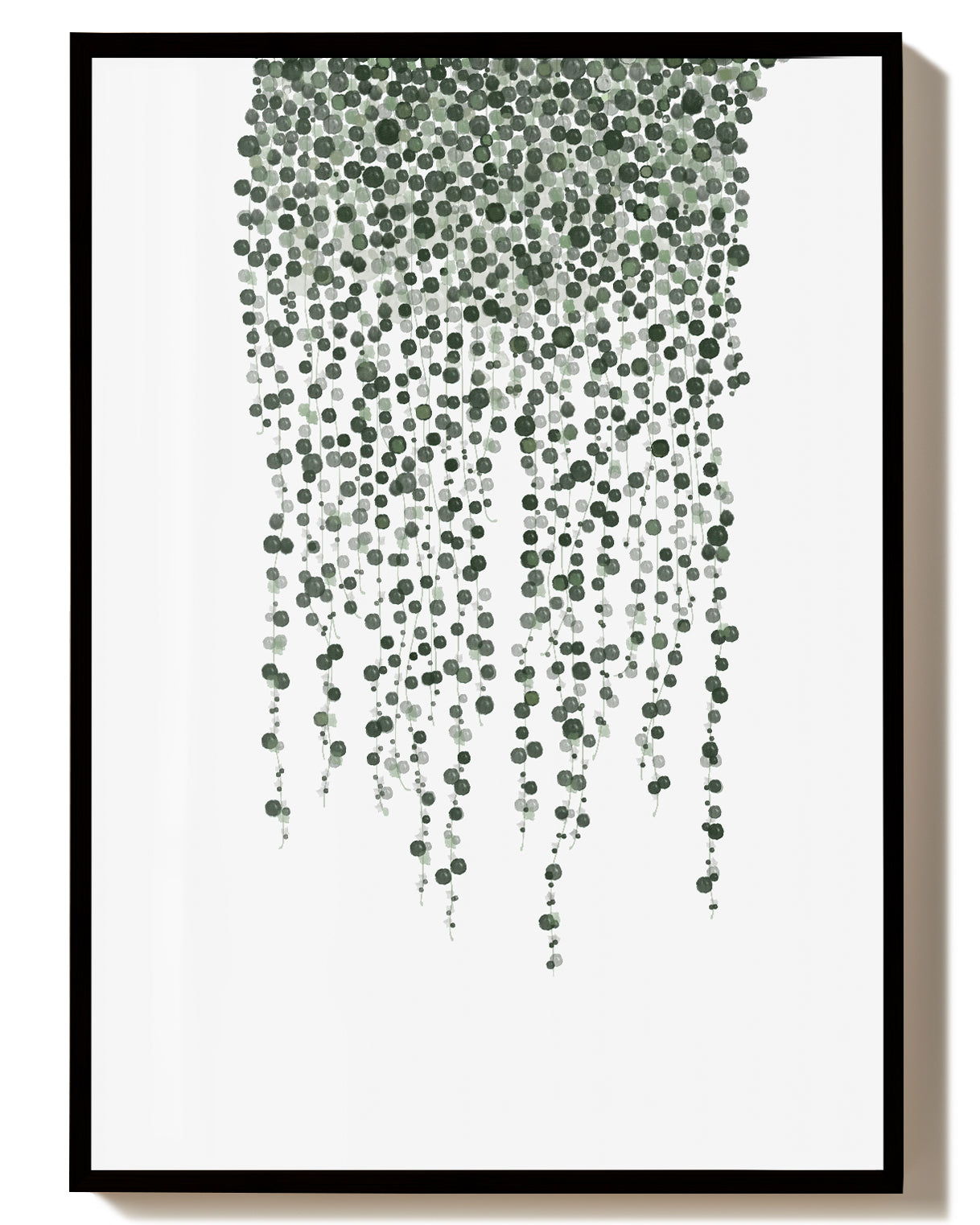 Grünes Minimal Poster – Cascading Green Minimal Poster – FineArt Wandbild, moderne Kunst & Fine Art Print von Spawnd, handgefertigt & Made in Germany
