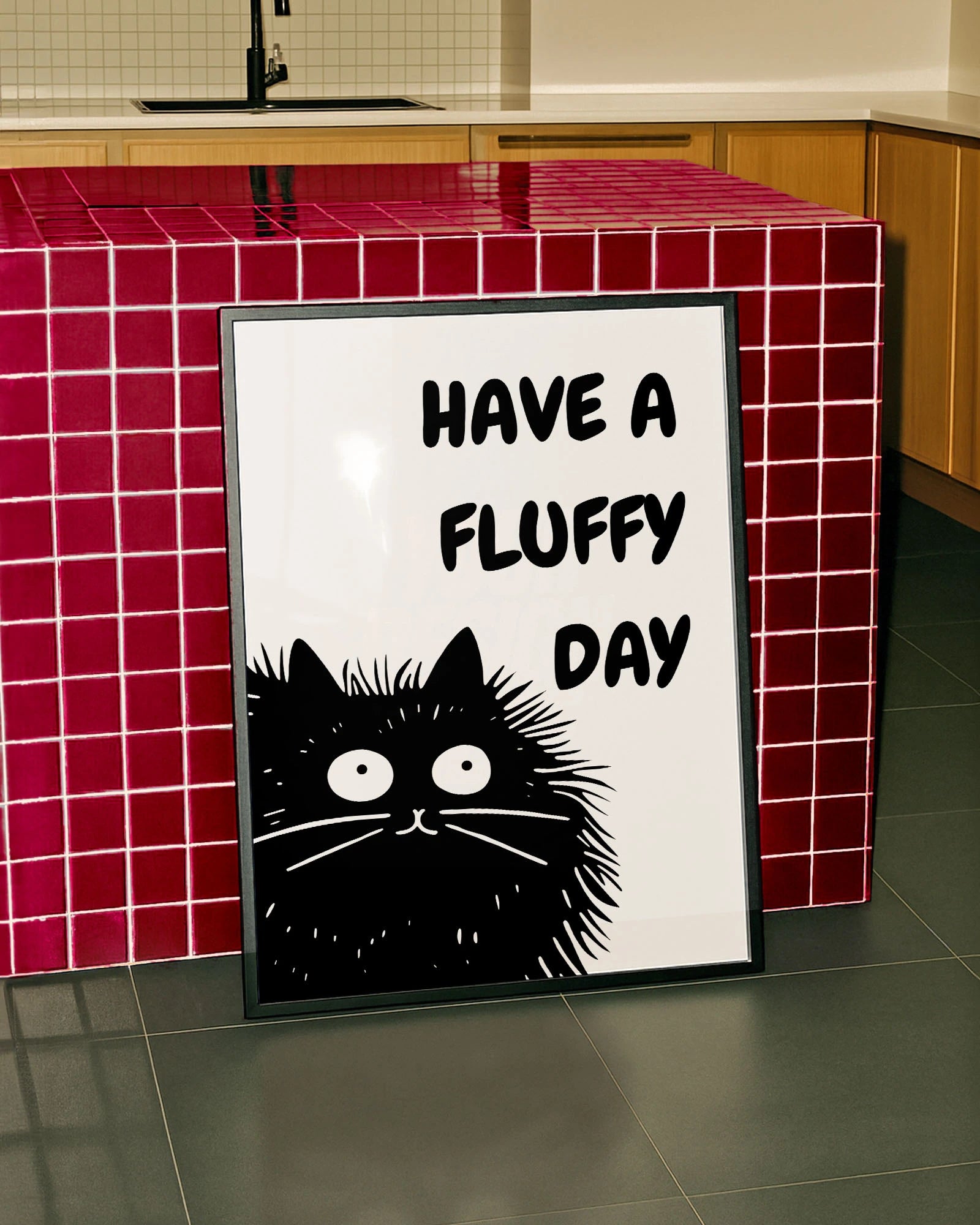 Have a fluffy Day Poster – FineArt Wandbild, moderne Kunst & Fine Art Print von Spawnd, handgefertigt & Made in Germany