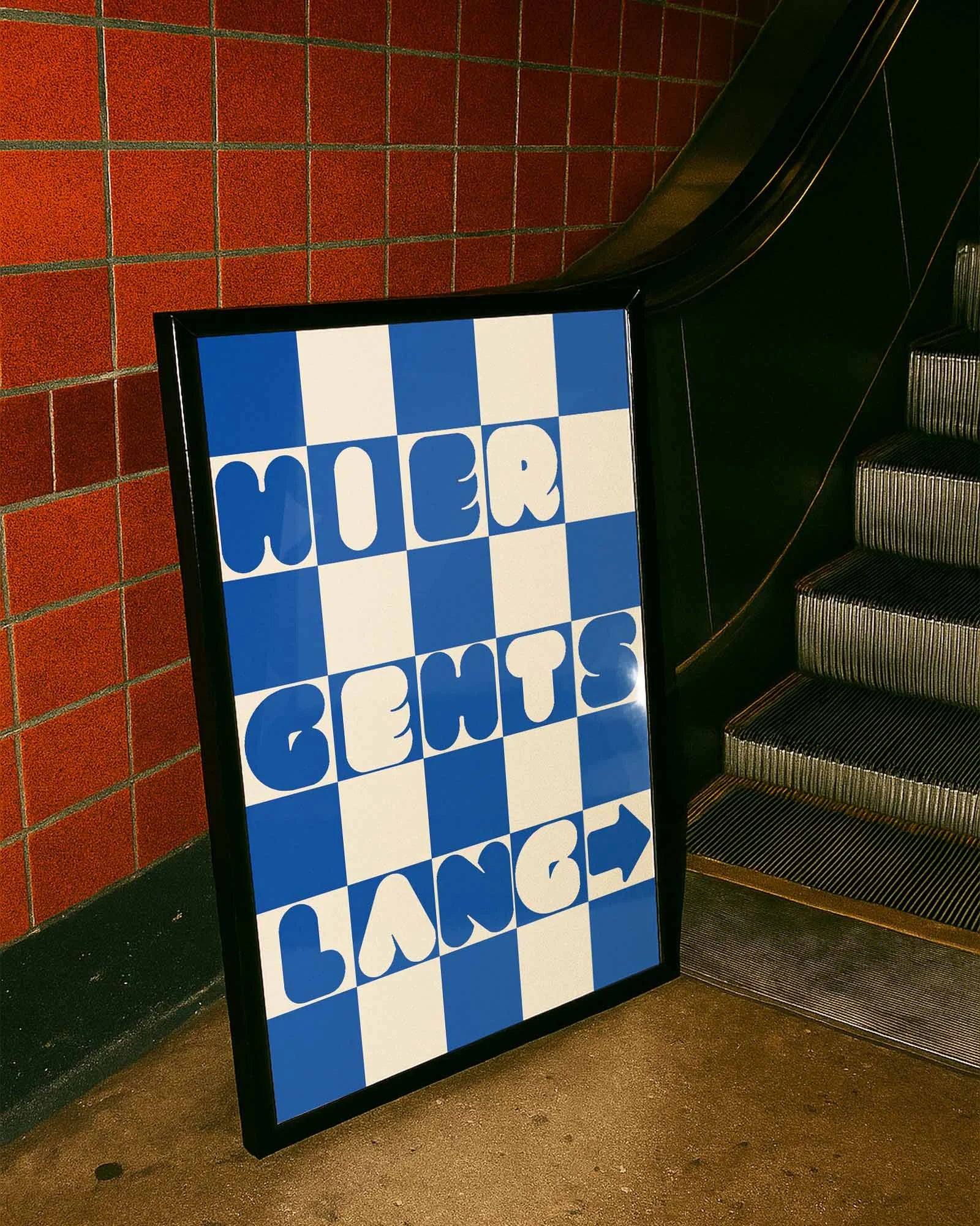 Hier gehts lang Poster – FineArt Wandbild, moderne Kunst & Fine Art Print von Spawnd, handgefertigt & Made in Germany