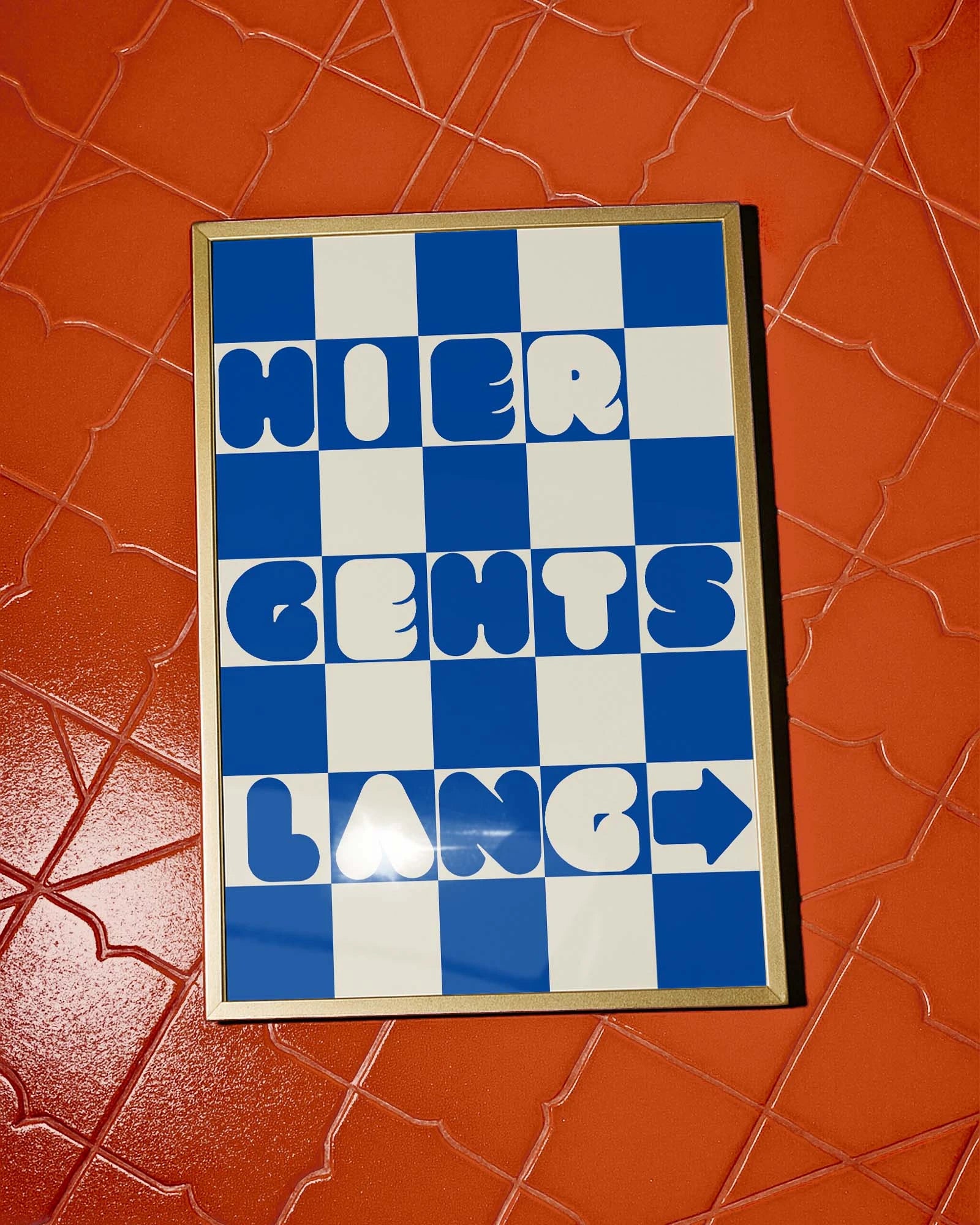 Hier gehts lang Poster – FineArt Wandbild, moderne Kunst & Fine Art Print von Spawnd, handgefertigt & Made in Germany