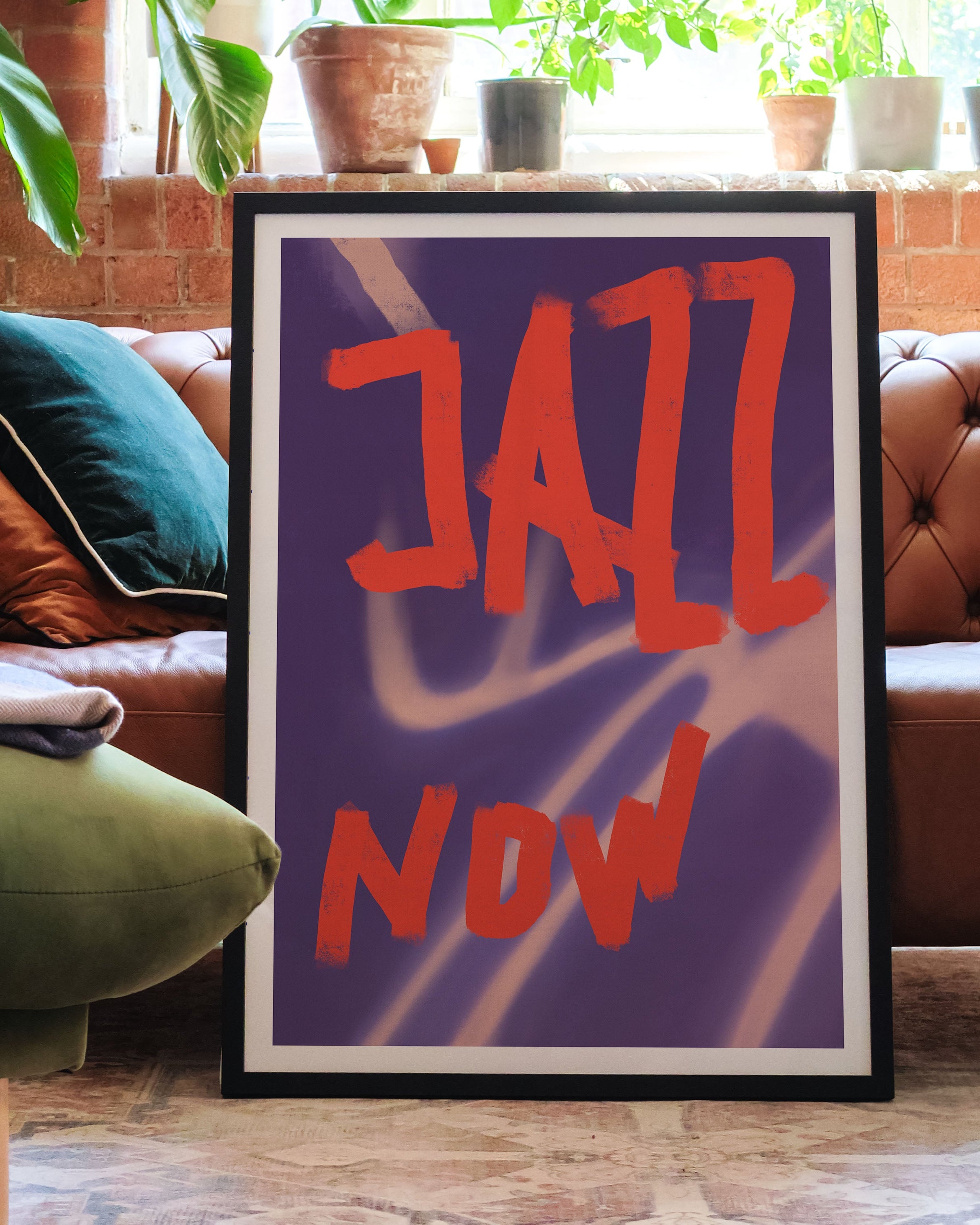 Jazz Now Poster im Wohnzimmer – Fine Art Print – Spawnd