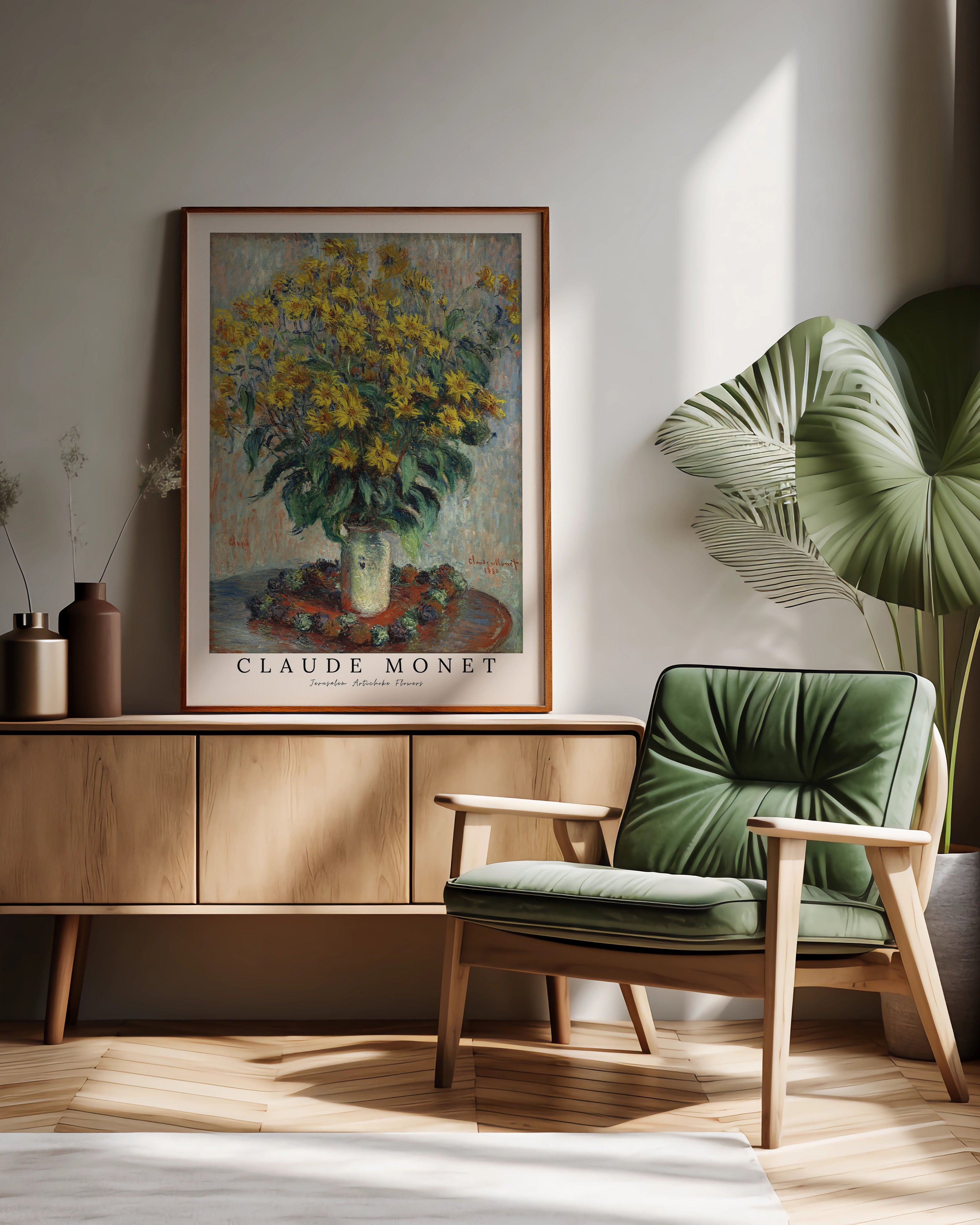 Jerusalem Artichoke Flowers Poster – FineArt Wandbild, moderne Kunst & Fine Art Print von Spawnd, handgefertigt & Made in Germany