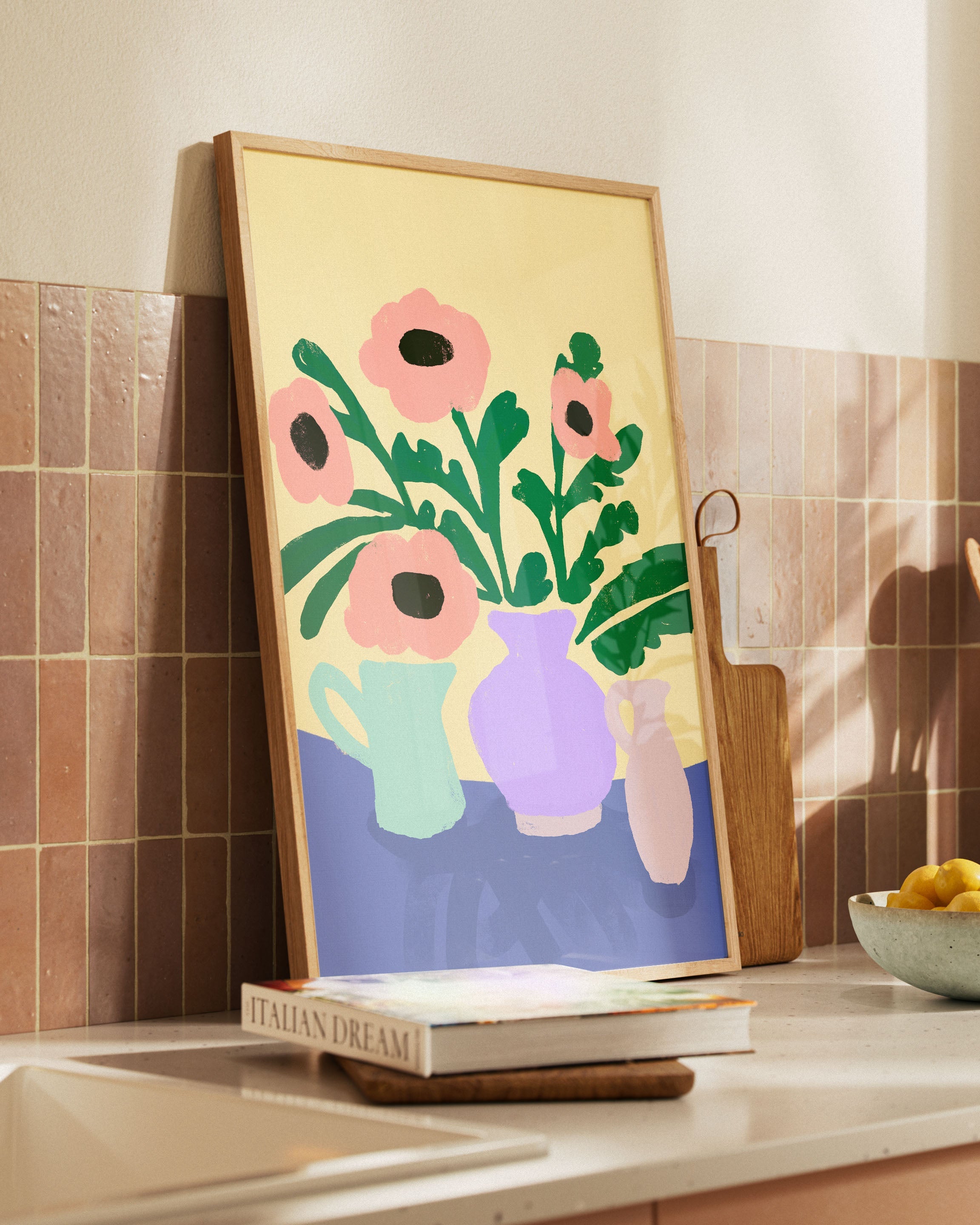 Joy in a Vase Poster – FineArt Wandbild, moderne Kunst & Fine Art Print von Spawnd, handgefertigt & Made in Germany