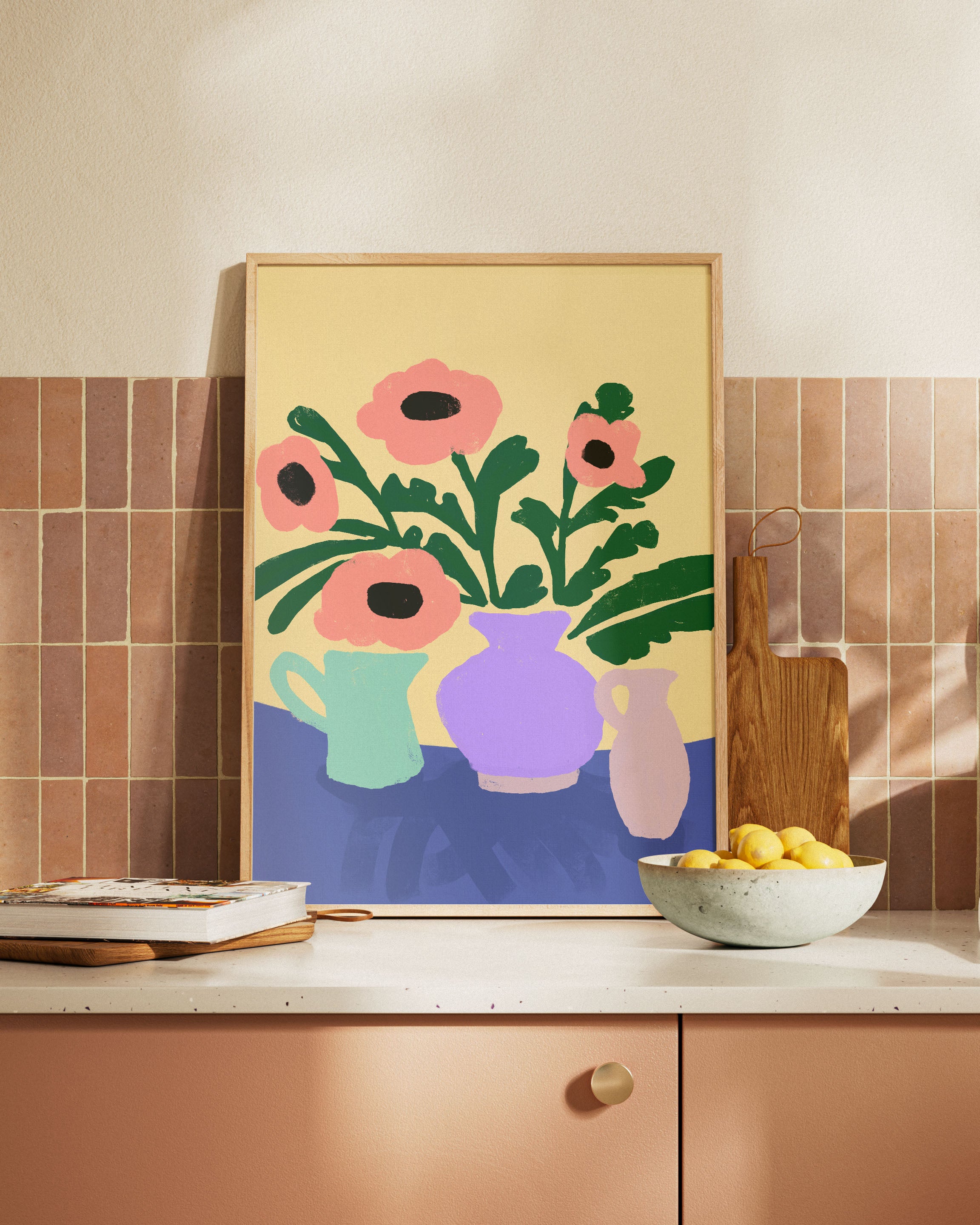 Joy in a Vase Poster – FineArt Wandbild, moderne Kunst & Fine Art Print von Spawnd, handgefertigt & Made in Germany