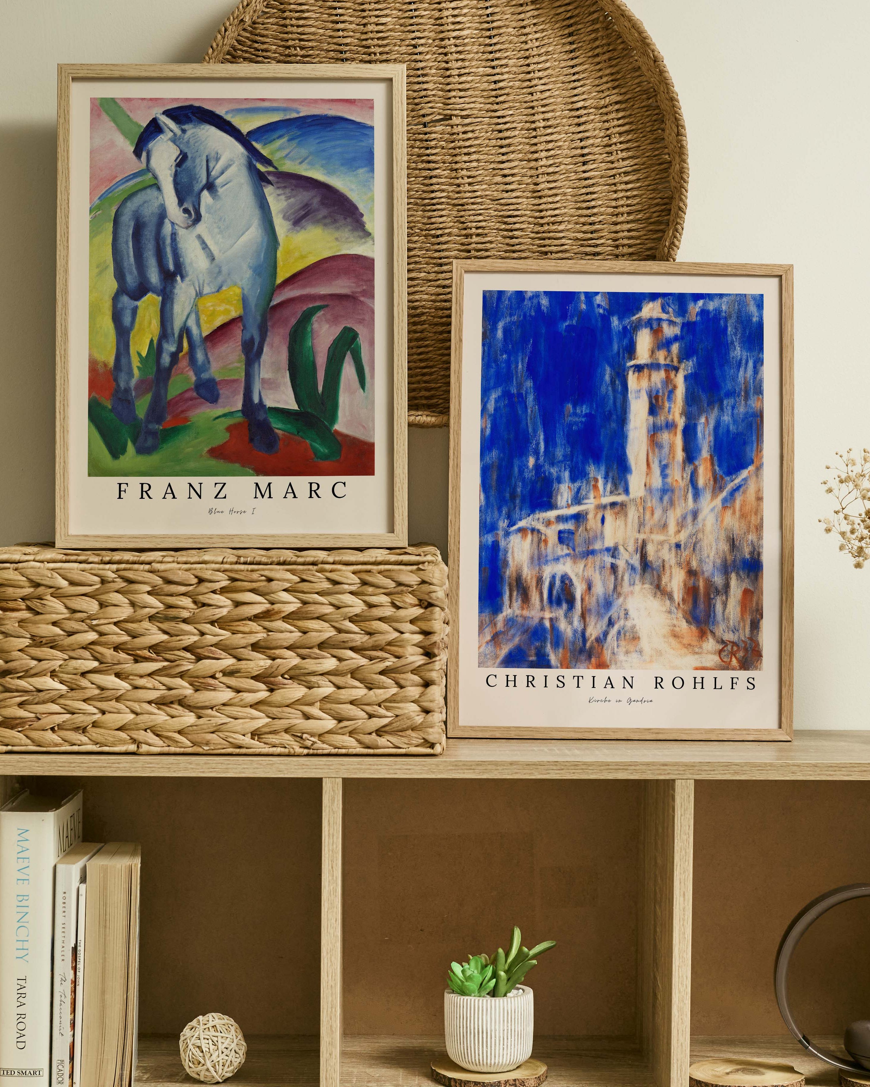 Kirche in Gandria Poster – FineArt Wandbild, moderne Kunst & Fine Art Print von Spawnd, handgefertigt & Made in Germany