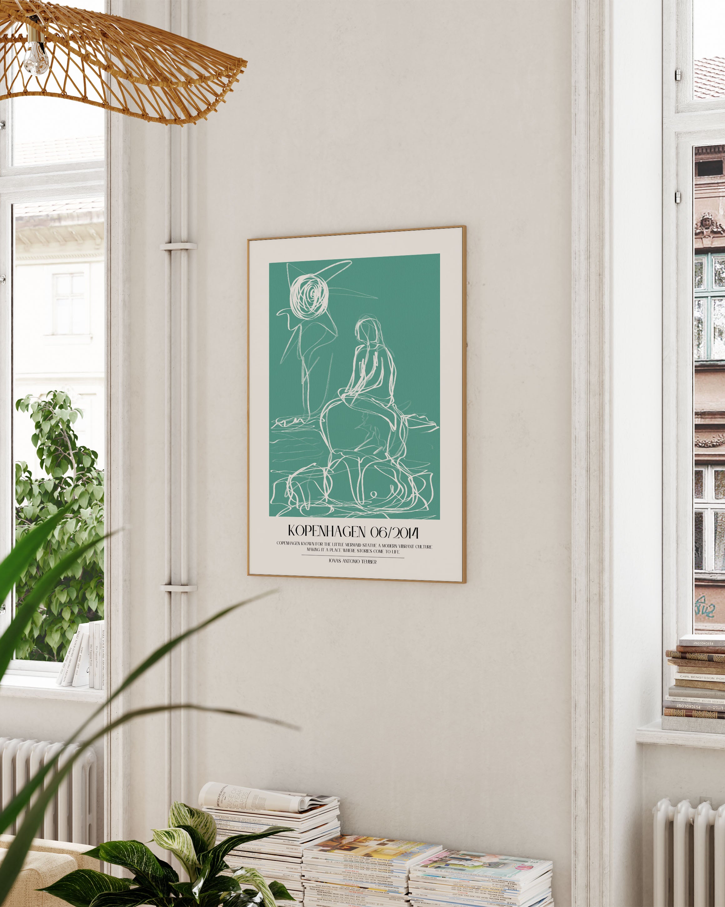 Kopenhagen Poster – FineArt Wandbild, moderne Kunst & Fine Art Print von Spawnd, handgefertigt & Made in Germany