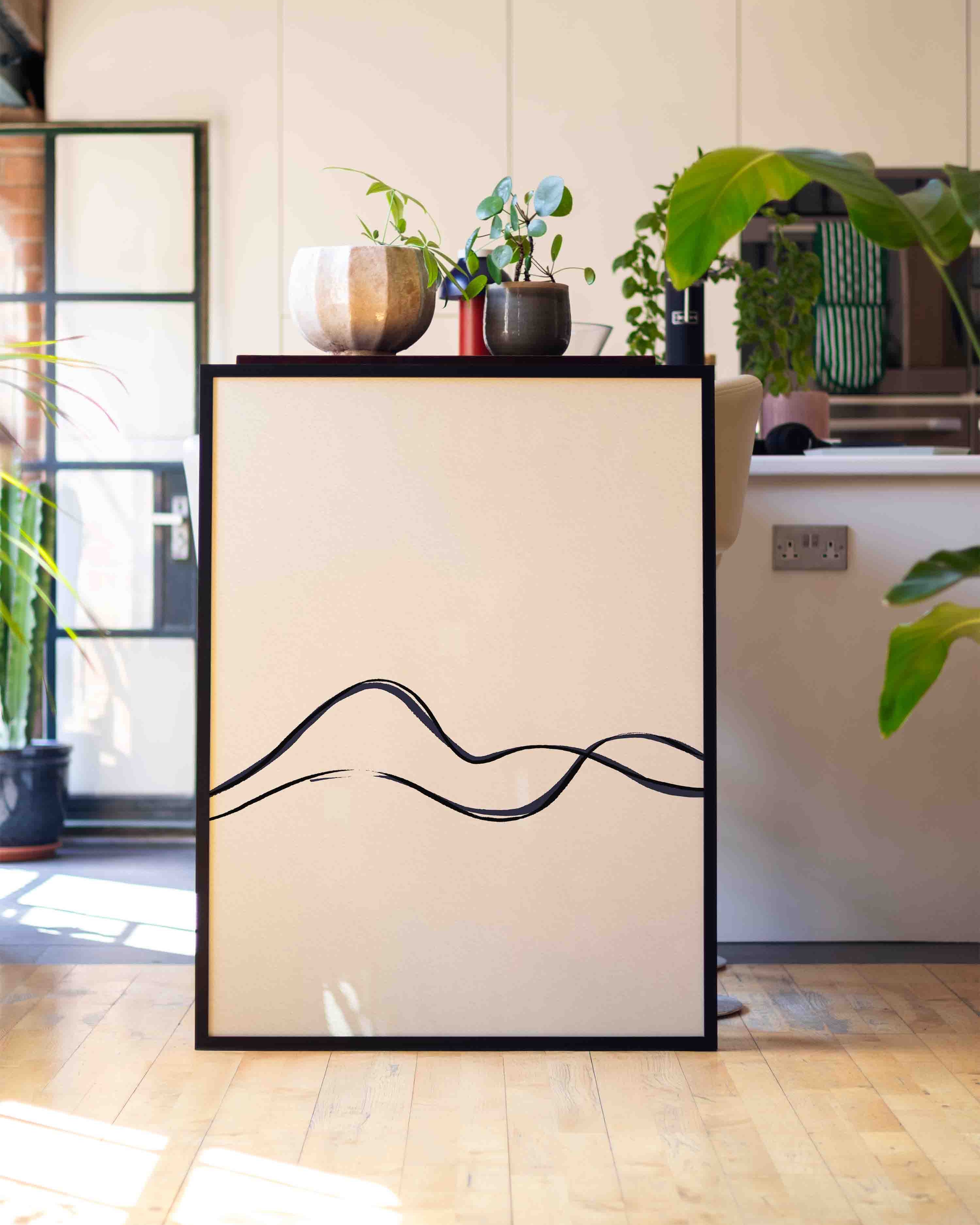 Wellenlinie Dekorationsposter