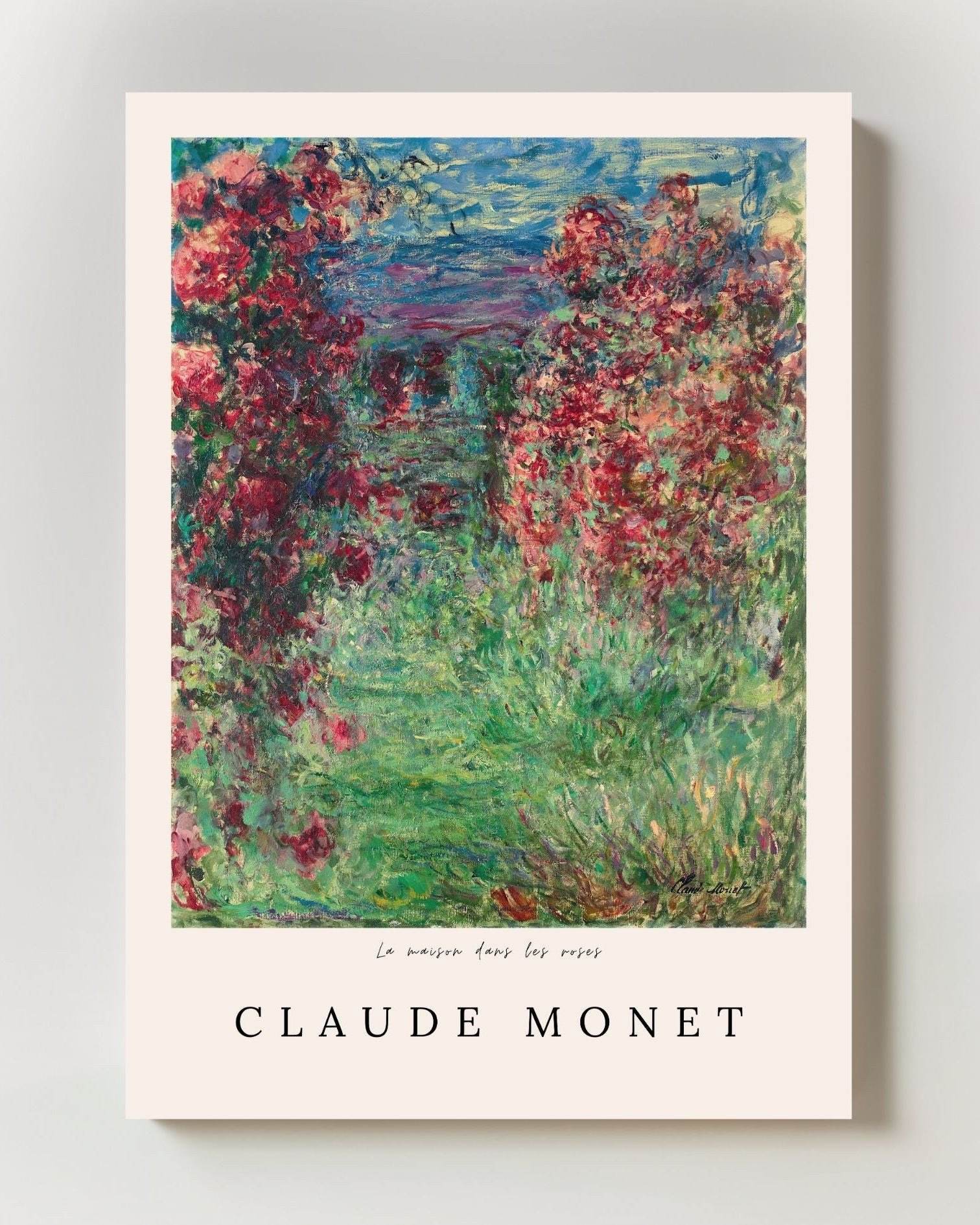 La maison dans les roses Poster – FineArt Wandbild, moderne Kunst & Fine Art Print von Spawnd, handgefertigt & Made in Germany
