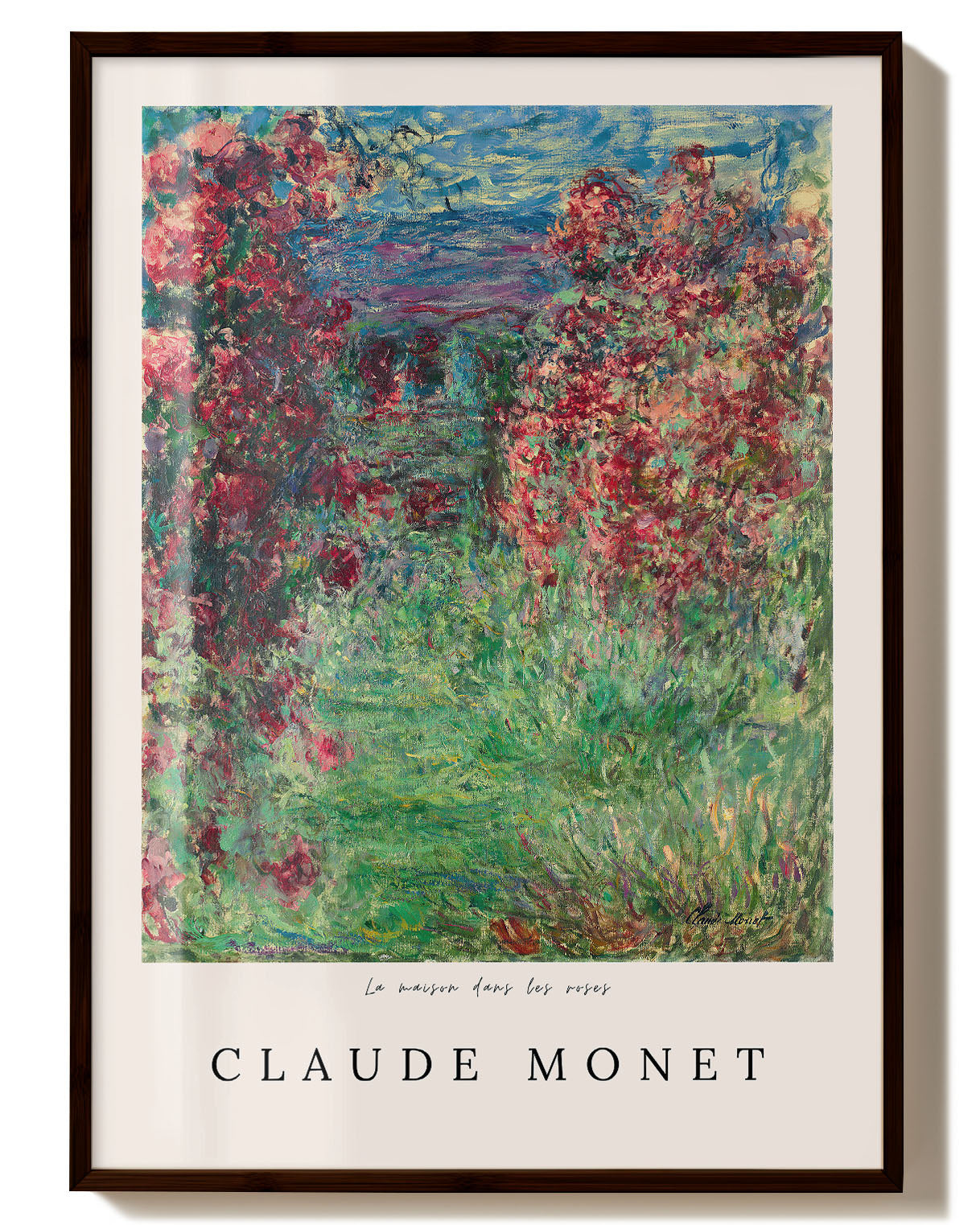 La maison dans les roses Poster – FineArt Wandbild, moderne Kunst & Fine Art Print von Spawnd, handgefertigt & Made in Germany