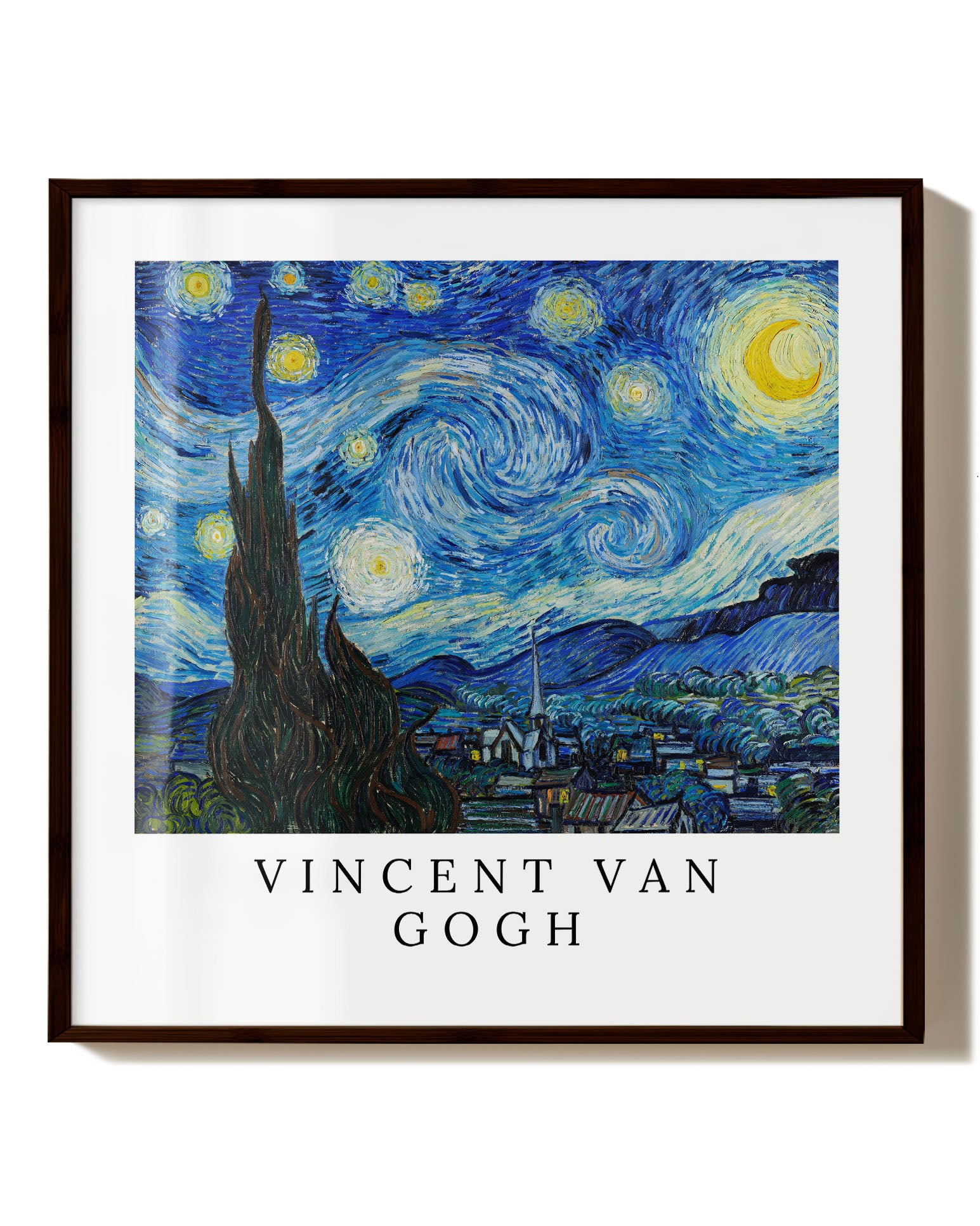 La Nuit étoilée Poster – FineArt Wandbild, moderne Kunst & Fine Art Print von Spawnd, handgefertigt & Made in Germany