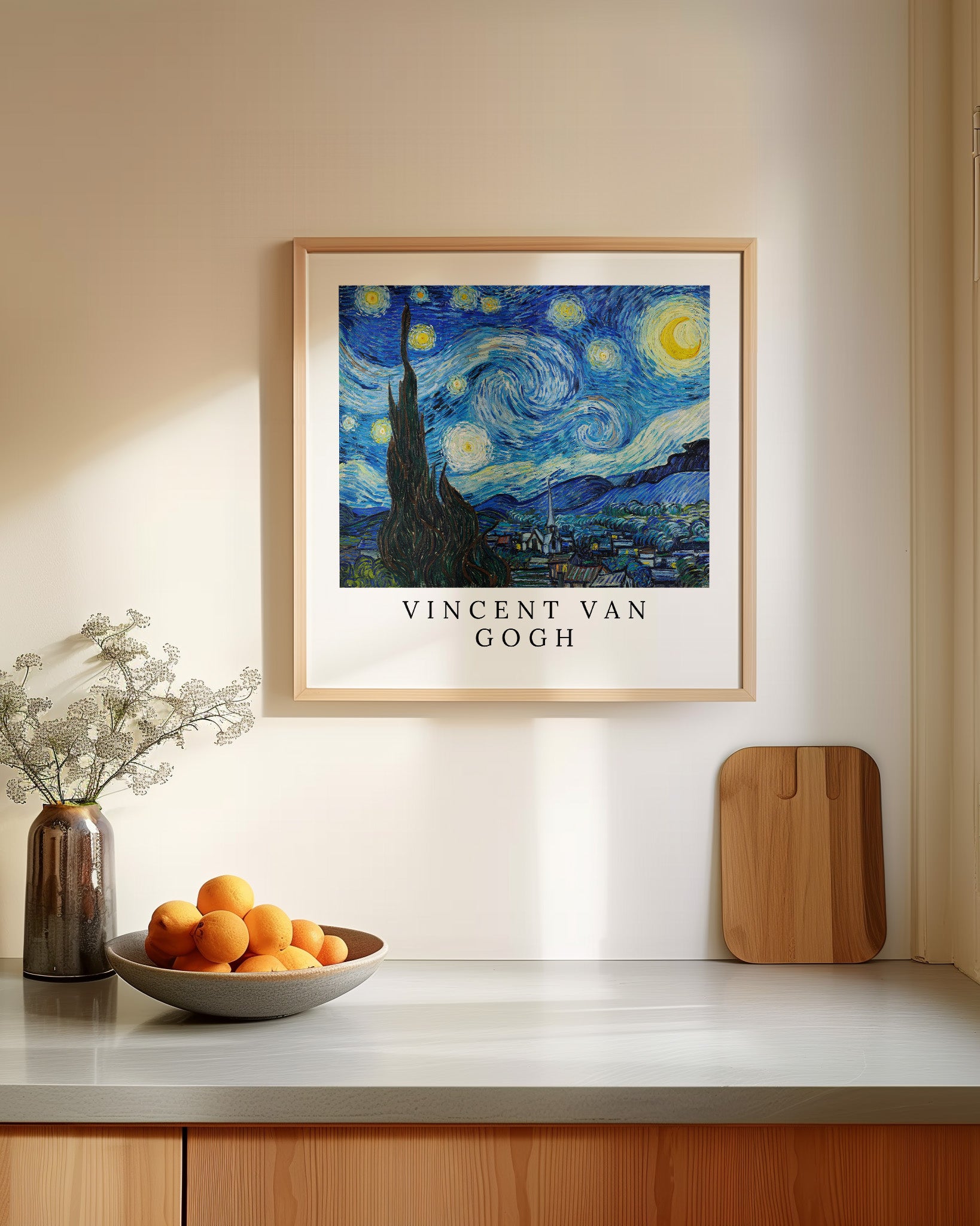 La Nuit étoilée Poster – FineArt Wandbild, moderne Kunst & Fine Art Print von Spawnd, handgefertigt & Made in Germany