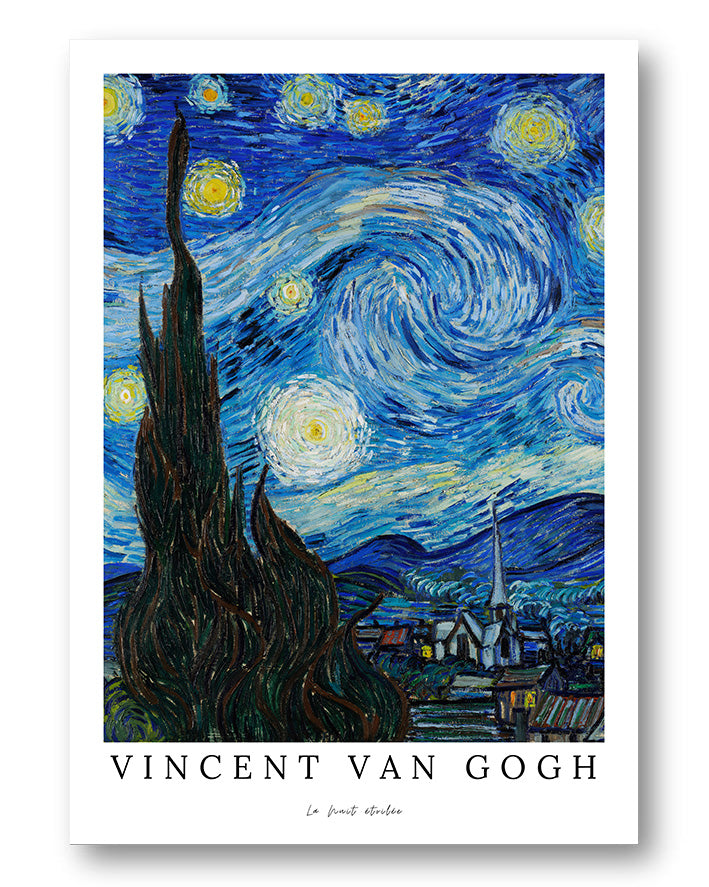 La Nuit étoilée V3 Poster – FineArt Wandbild, moderne Kunst & Fine Art Print von Spawnd, handgefertigt & Made in Germany