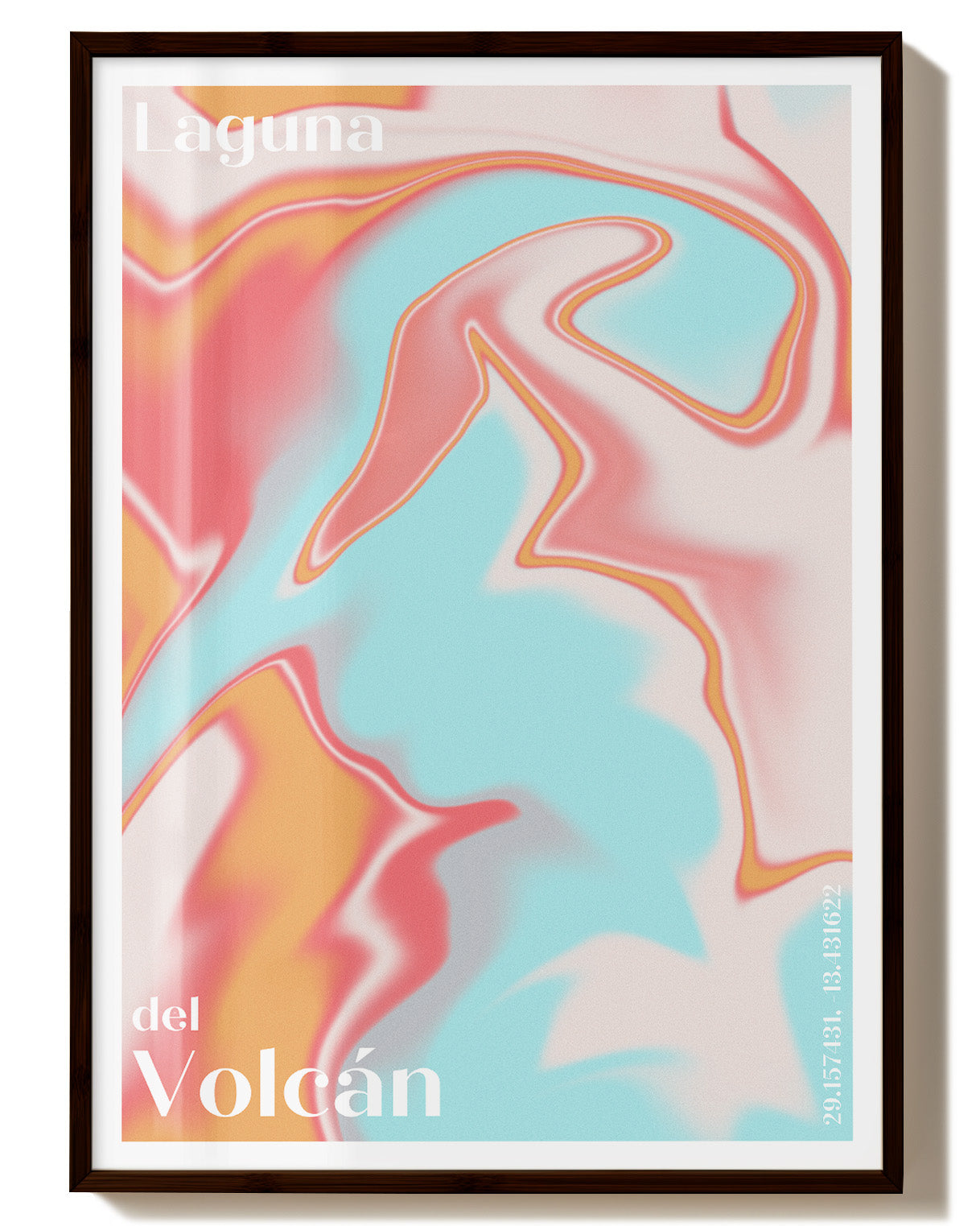 Laguna del volcan Poster – FineArt Wandbild, moderne Kunst & Fine Art Print von Spawnd, handgefertigt & Made in Germany