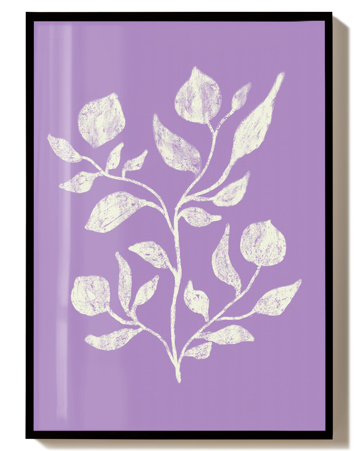 Lavendel Poster modern – Lavender Leaves Poster – FineArt Wandbild, moderne Kunst & Fine Art Print von Spawnd, handgefertigt & Made in Germany