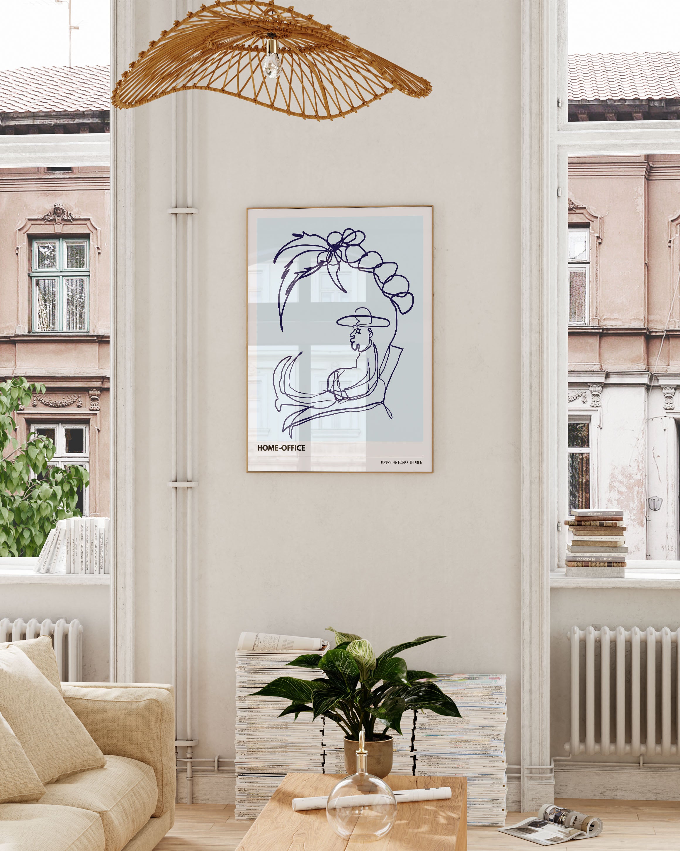 LB - Homeoffice Poster – FineArt Wandbild, moderne Kunst & Fine Art Print von Spawnd, handgefertigt & Made in Germany