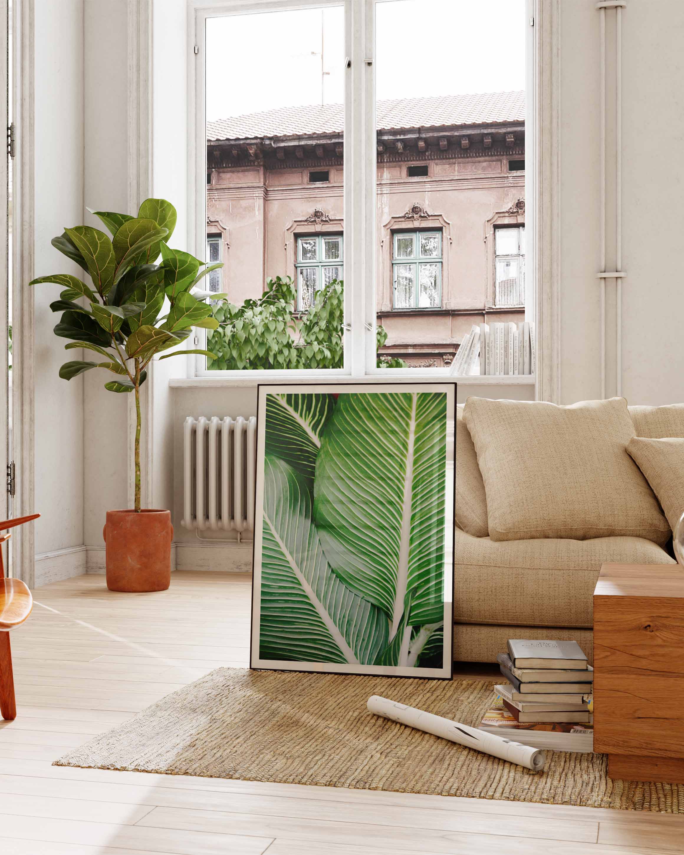 Leave Poster – FineArt Wandbild, moderne Kunst & Fine Art Print von Spawnd, handgefertigt & Made in Germany