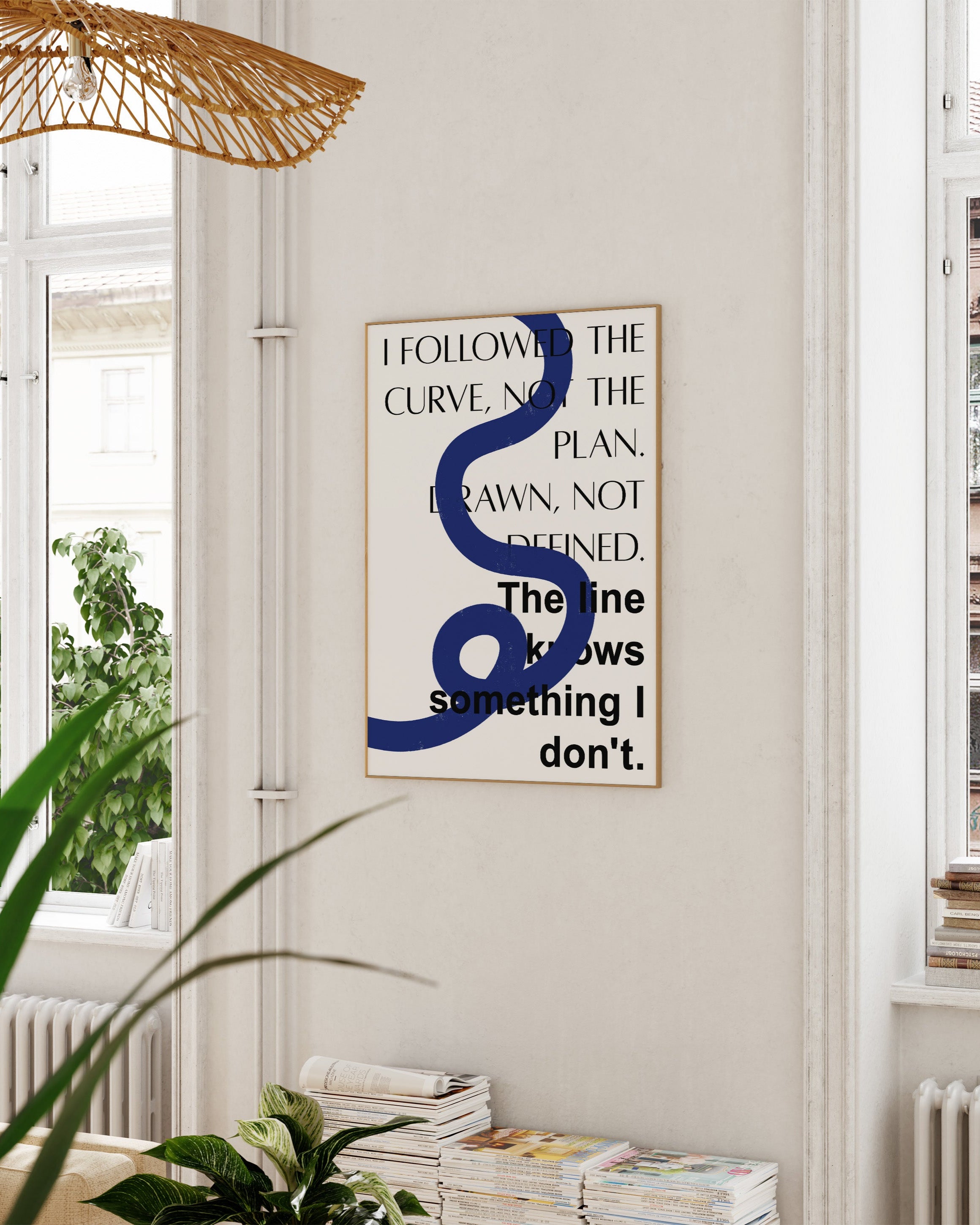 Line Poster im Wohnzimmer – Fine Art Print – Spawnd