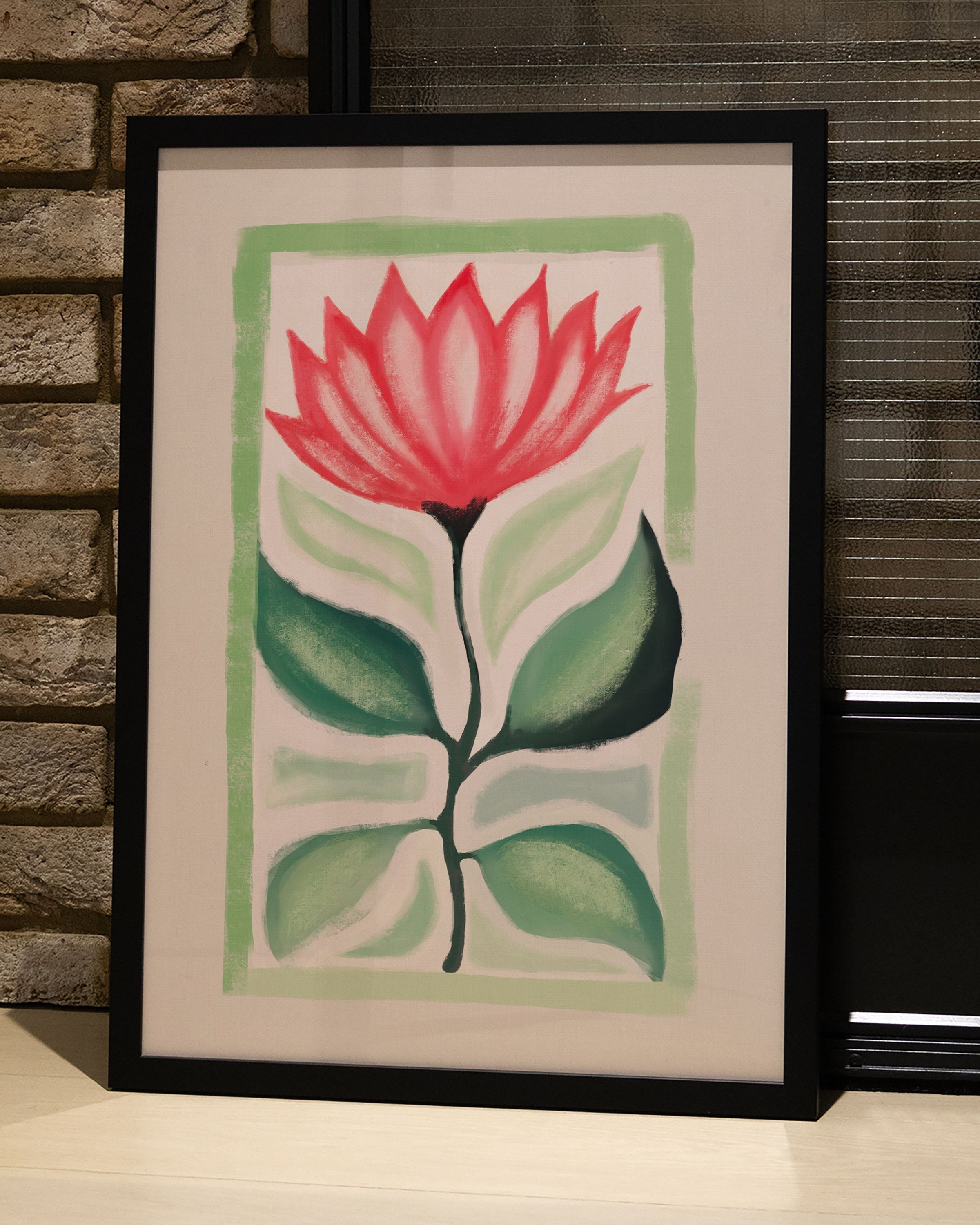 Lotus in Balance Poster – FineArt Wandbild, moderne Kunst & Fine Art Print von Spawnd, handgefertigt & Made in Germany