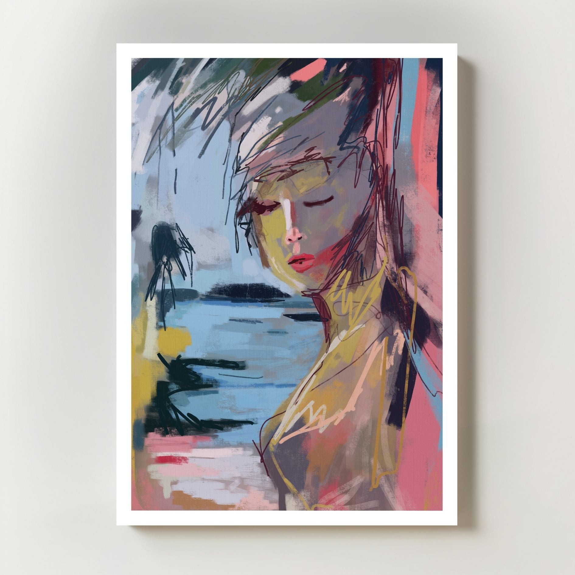 Low Tide, High Eyes Poster – FineArt Wandbild, moderne Kunst & Fine Art Print von Spawnd, handgefertigt & Made in Germany