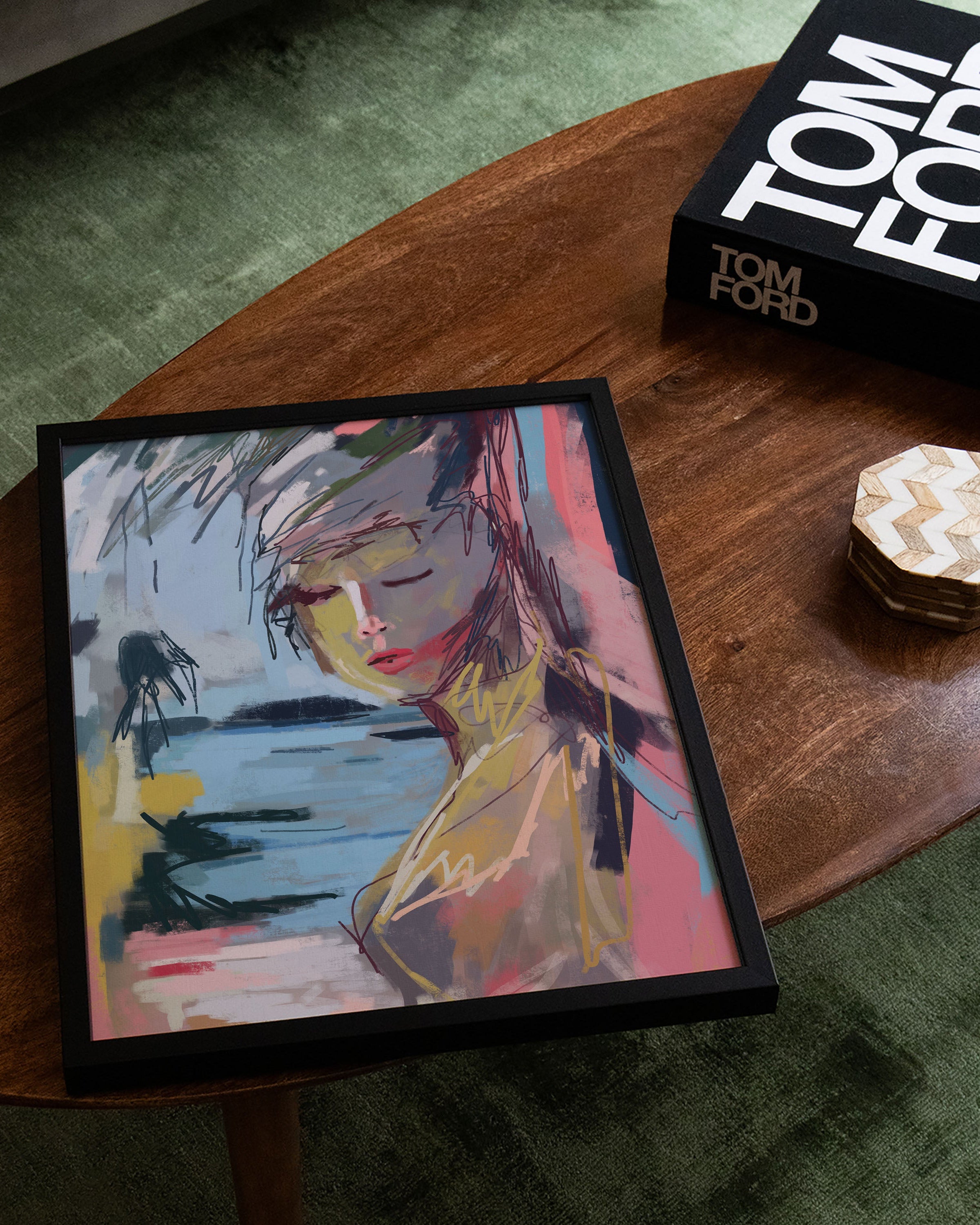 Low Tide, High Eyes Poster – FineArt Wandbild, moderne Kunst & Fine Art Print von Spawnd, handgefertigt & Made in Germany