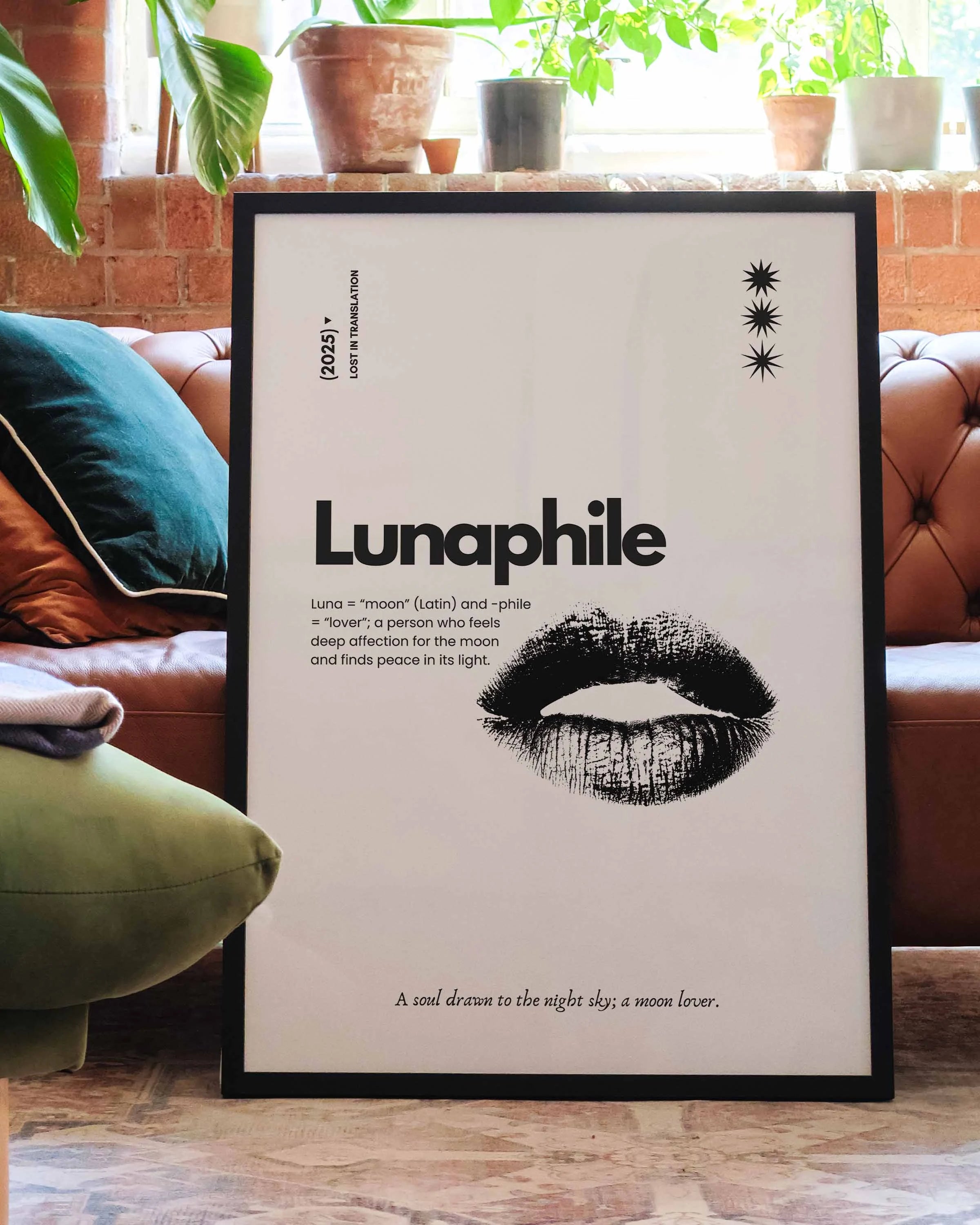 Lunaphile Poster – FineArt Wandbild, moderne Kunst & Fine Art Print von Spawnd, handgefertigt & Made in Germany