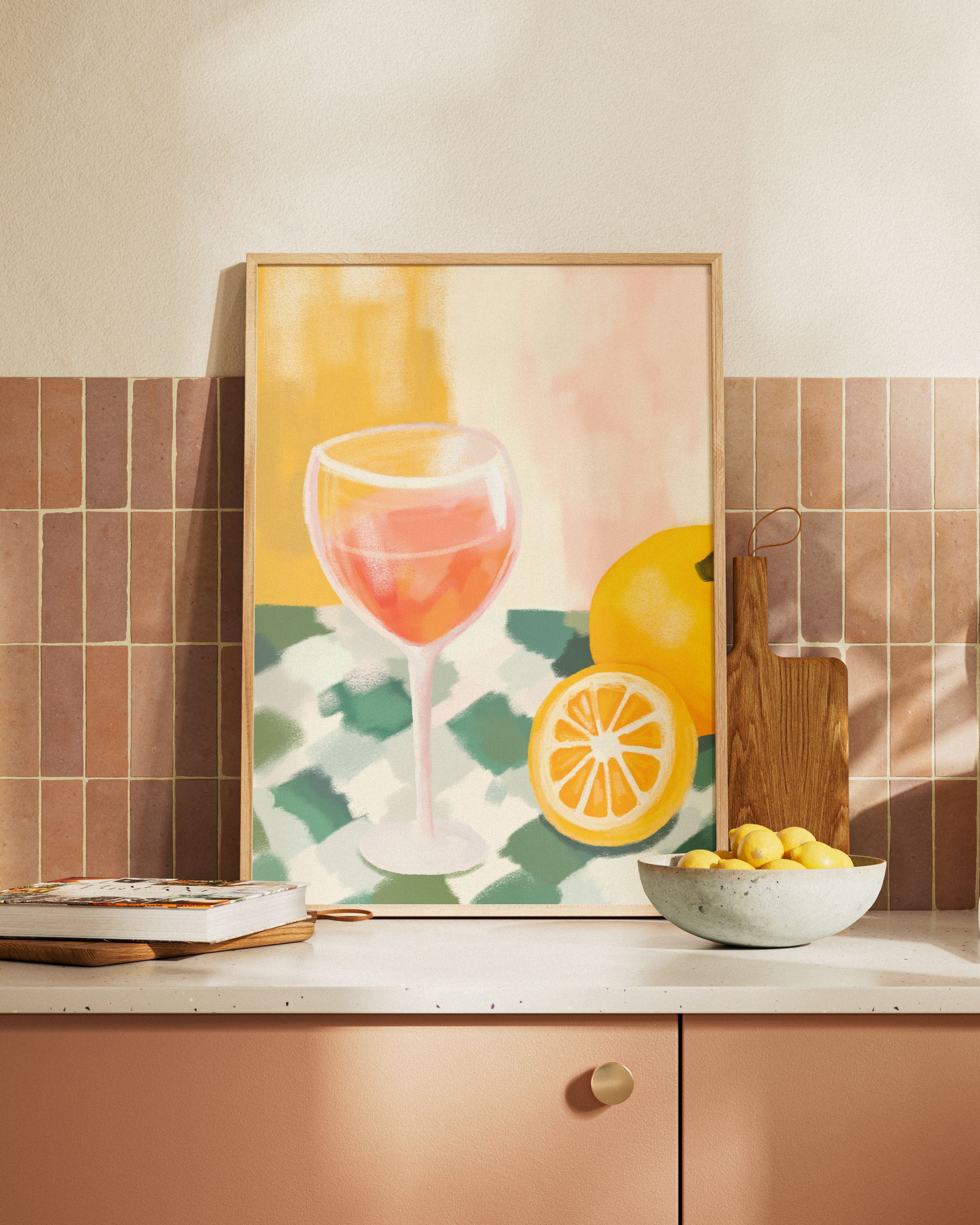 Mélodie d'agrumes Poster – FineArt Wandbild, moderne Kunst & Fine Art Print von Spawnd, handgefertigt & Made in Germany