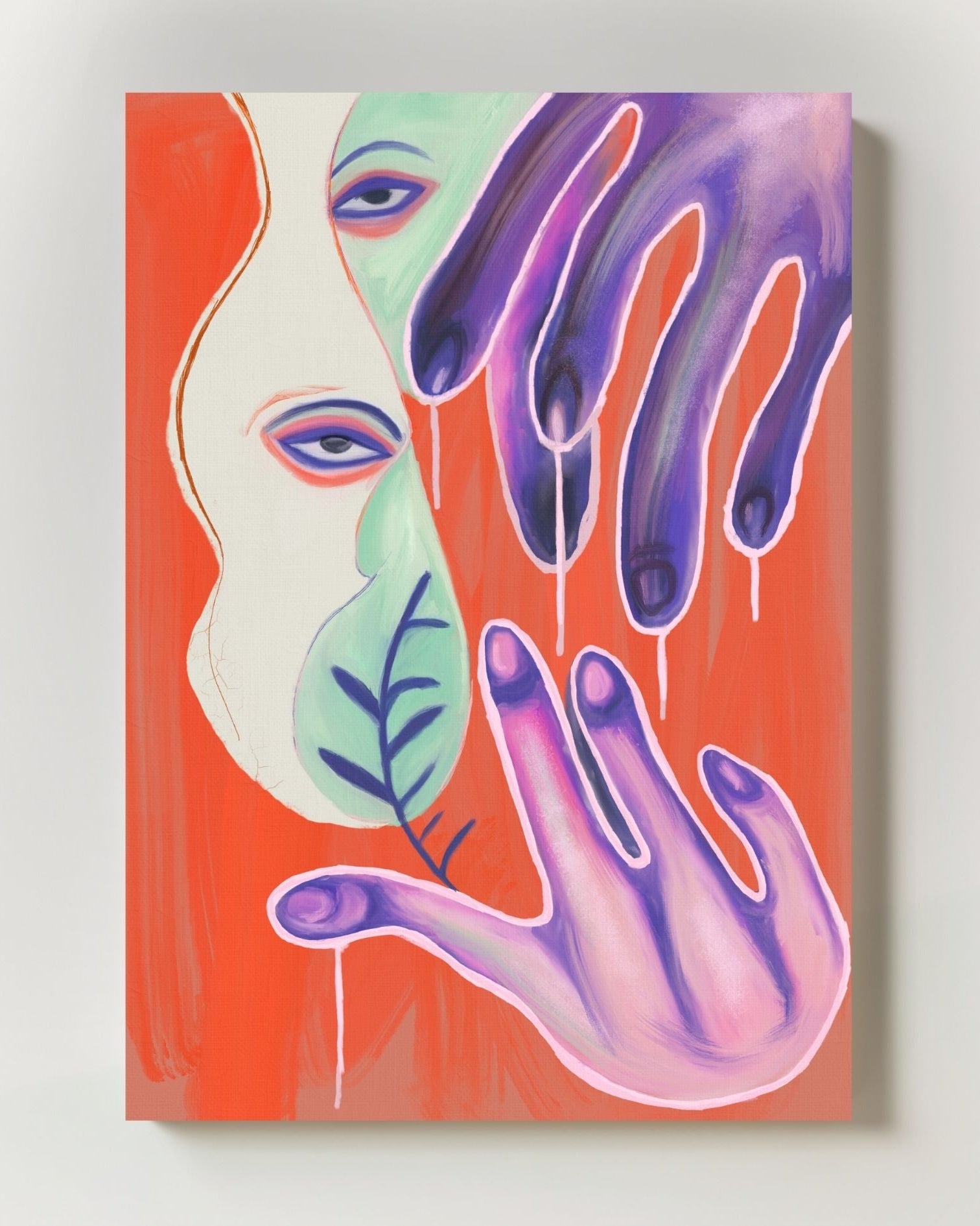 Melting Touch Poster – FineArt Wandbild, moderne Kunst & Fine Art Print von Spawnd, handgefertigt & Made in Germany