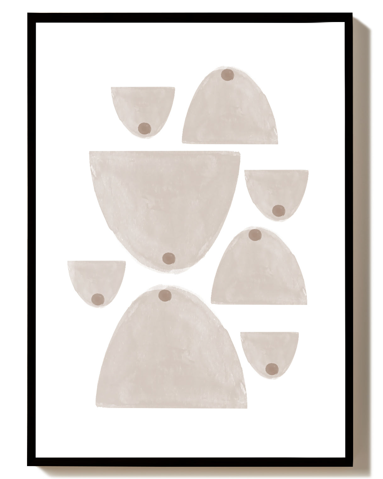 Minimalistisches Keramik Poster – Soft Clay Shapes Poster – FineArt Wandbild, moderne Kunst & Fine Art Print von Spawnd, handgefertigt & Made in Germany