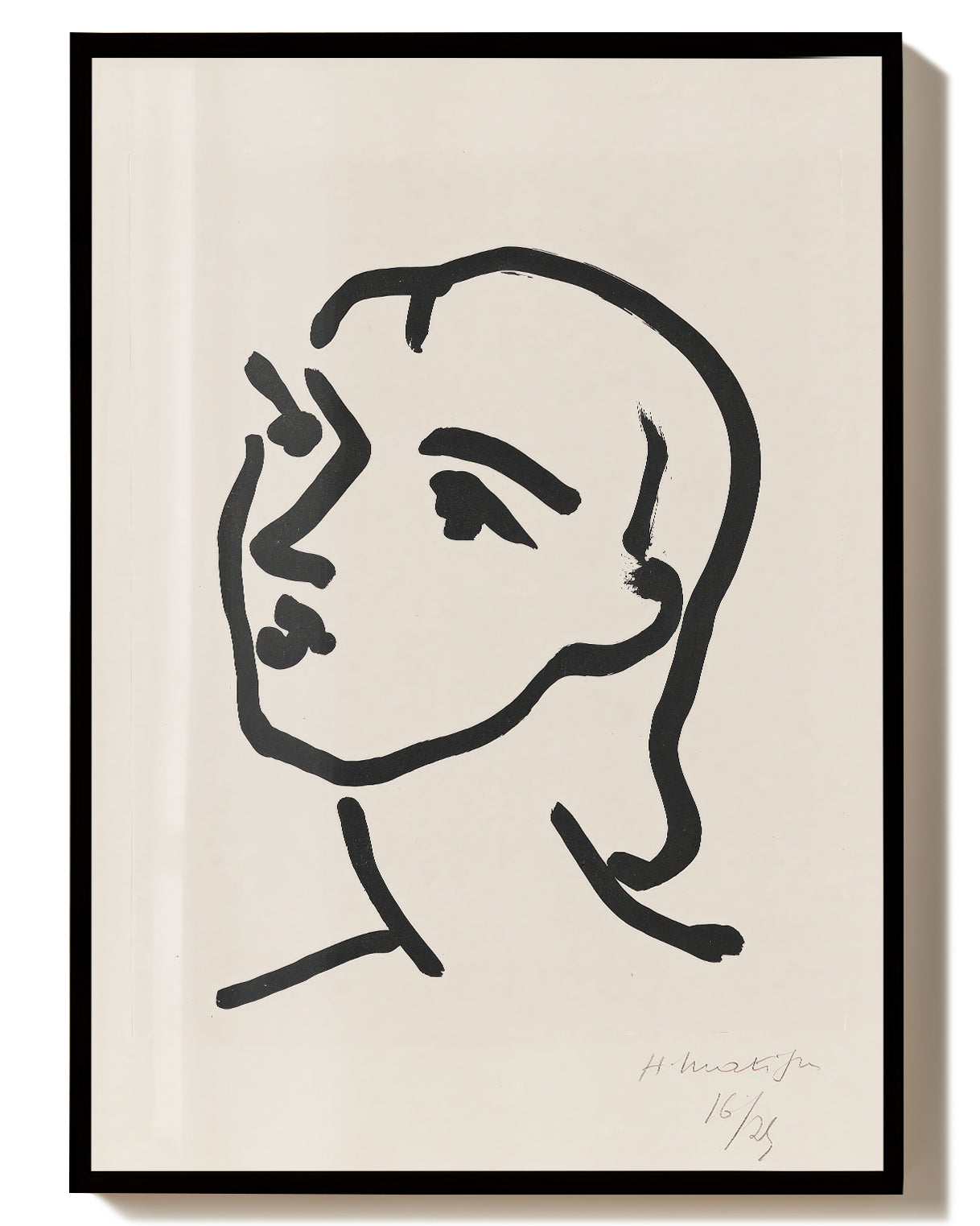 Minimalistisches Linien Kunst Portrait Poster – Line Portrait Poster – FineArt Wandbild, moderne Kunst & Fine Art Print von Spawnd, handgefertigt & Made in Germany