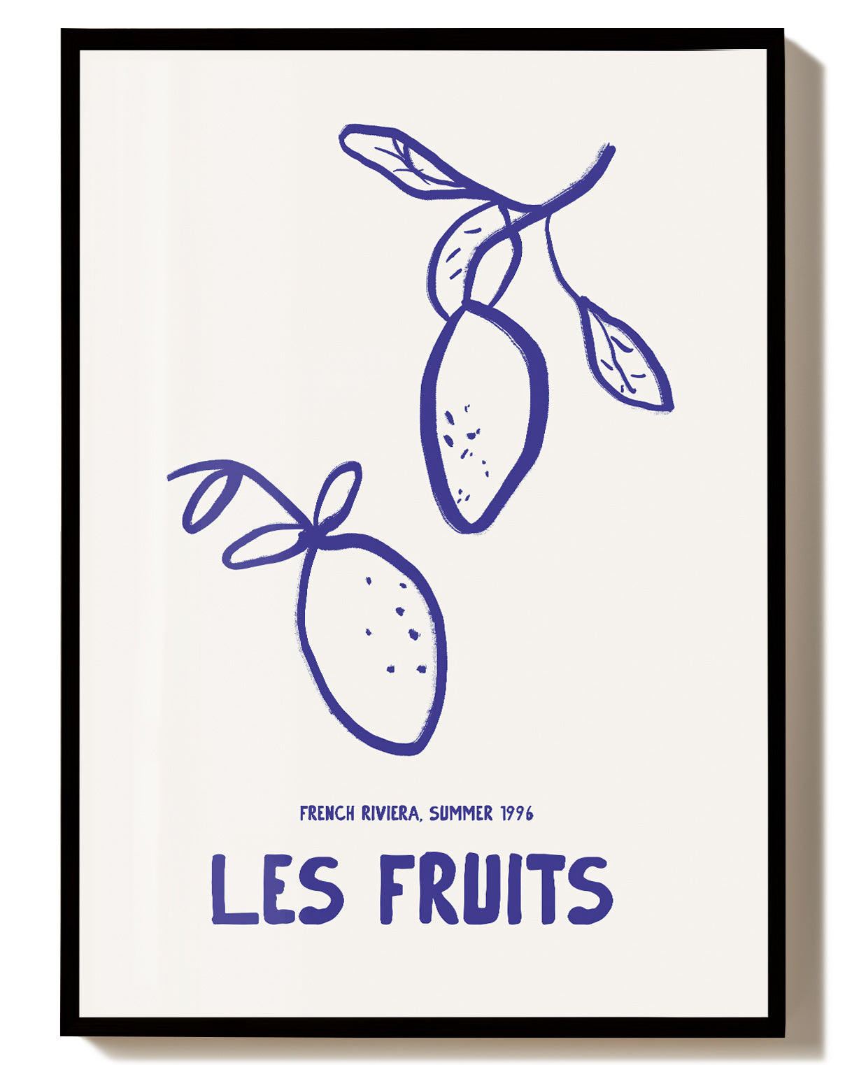 Modernes Obst Poster Illustration – Fresh Fruits Poster – FineArt Wandbild, moderne Kunst & Fine Art Print von Spawnd, handgefertigt & Made in Germany