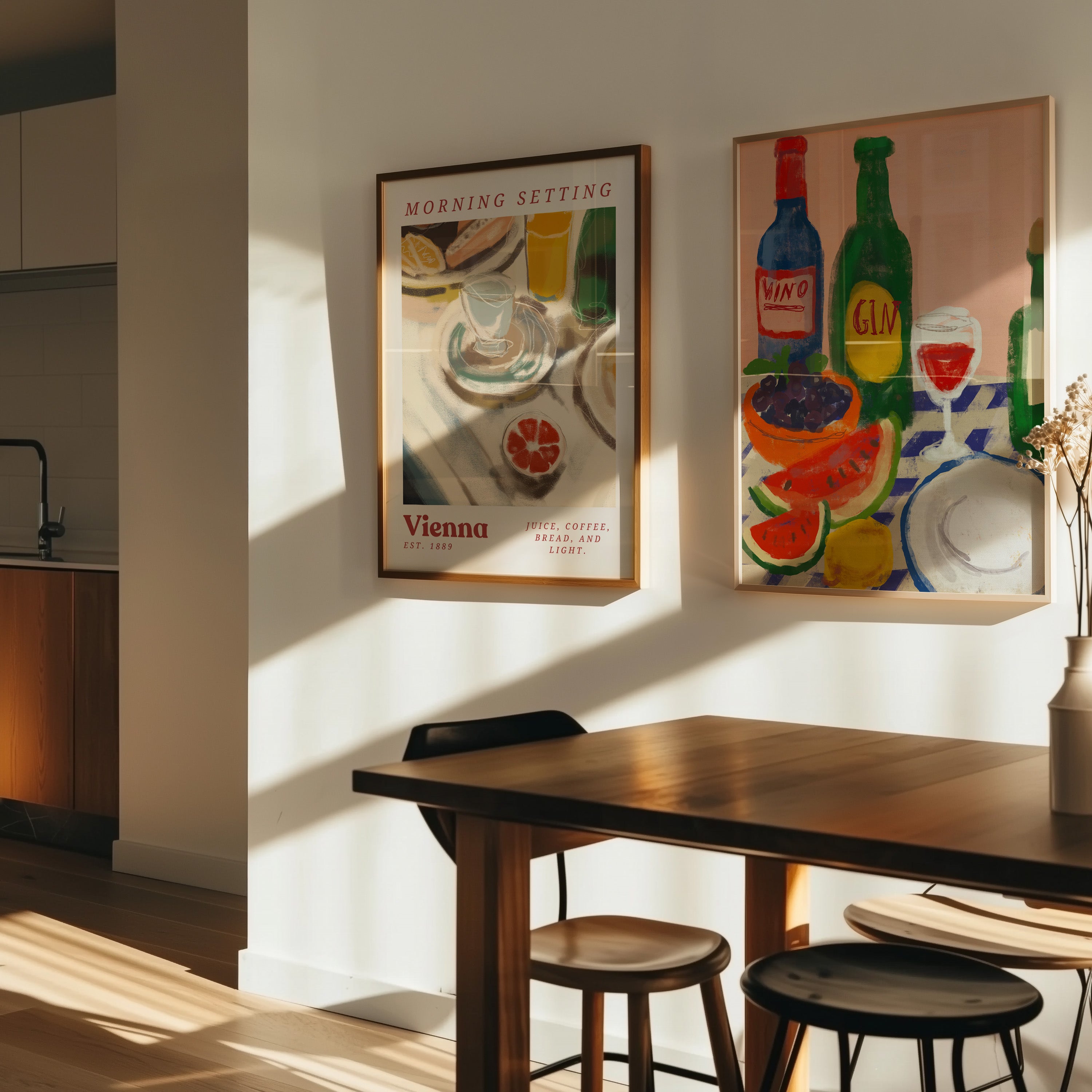 Morning Setting Poster im Wohnzimmer – Fine Art Print mit – Spawnd