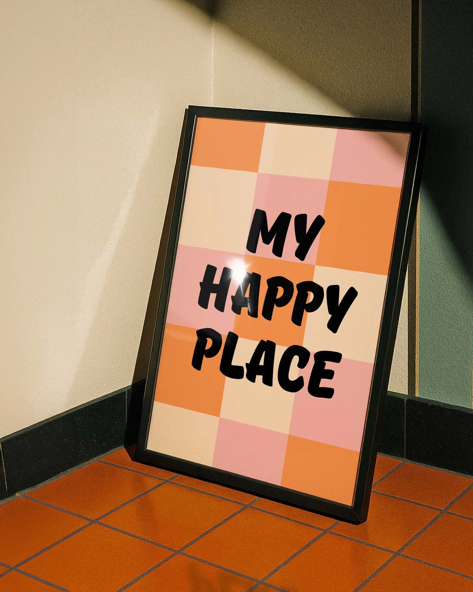 My Happy Place Poster – FineArt Wandbild, moderne Kunst & Fine Art Print von Spawnd, handgefertigt & Made in Germany