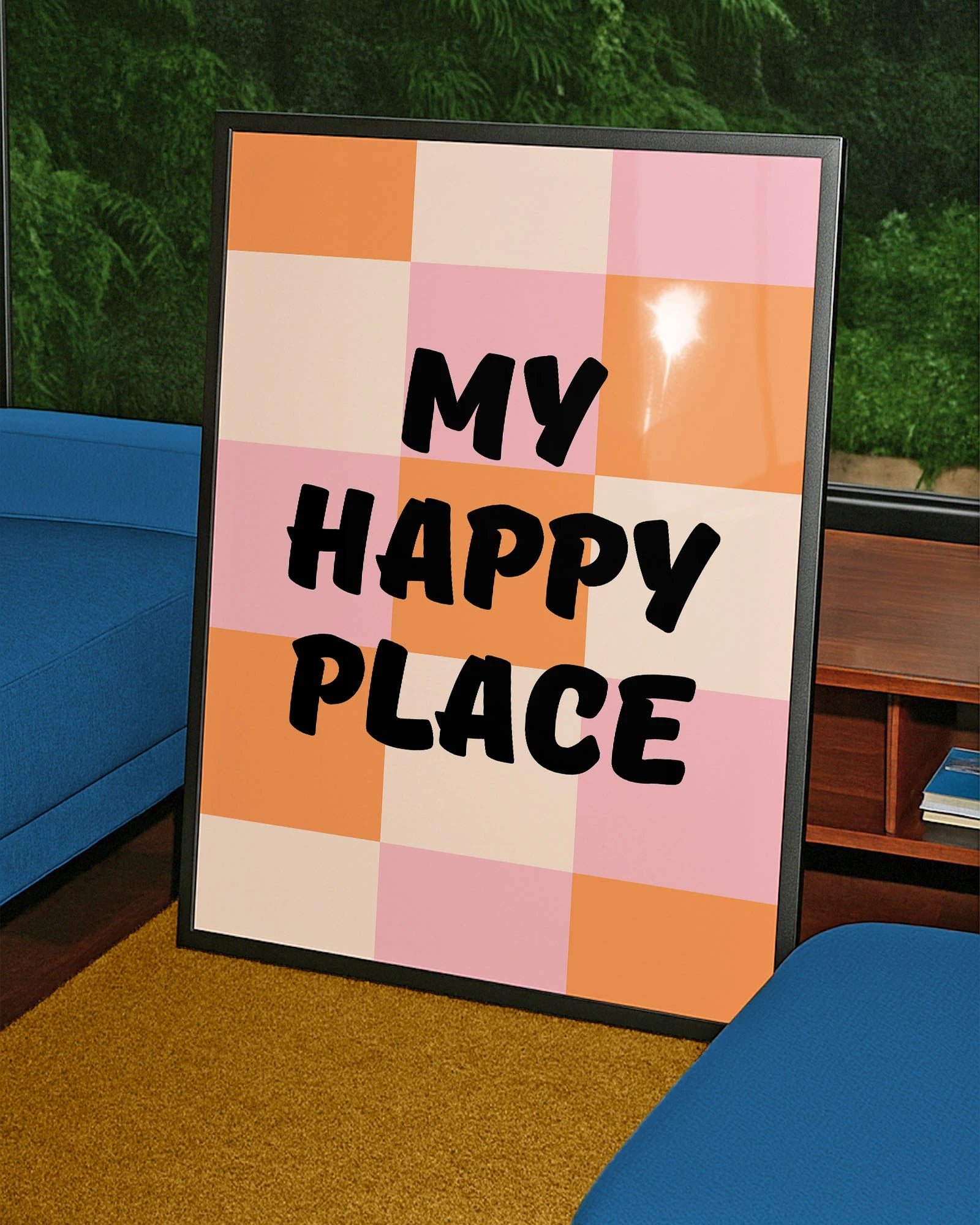 My Happy Place Poster – FineArt Wandbild, moderne Kunst & Fine Art Print von Spawnd, handgefertigt & Made in Germany