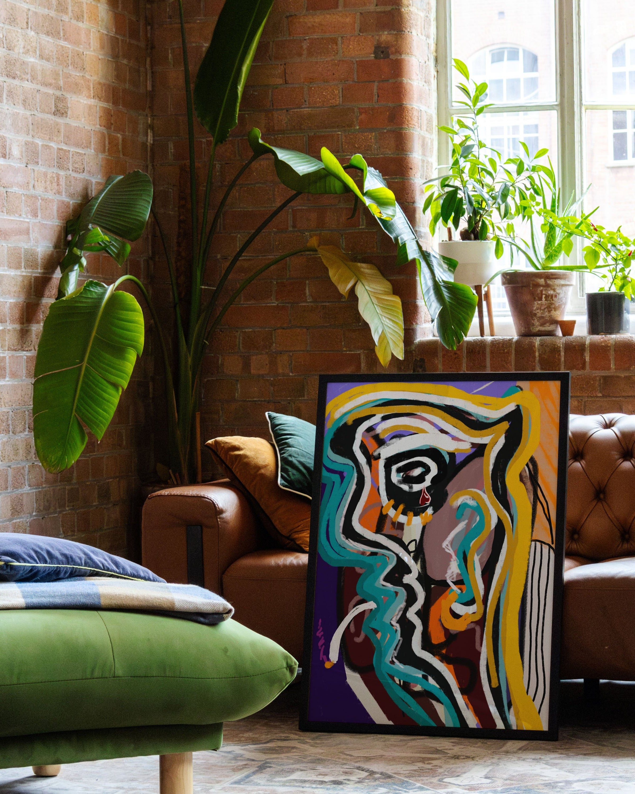 Neon Tears Poster – FineArt Wandbild, moderne Kunst & Fine Art Print von Spawnd, handgefertigt & Made in Germany