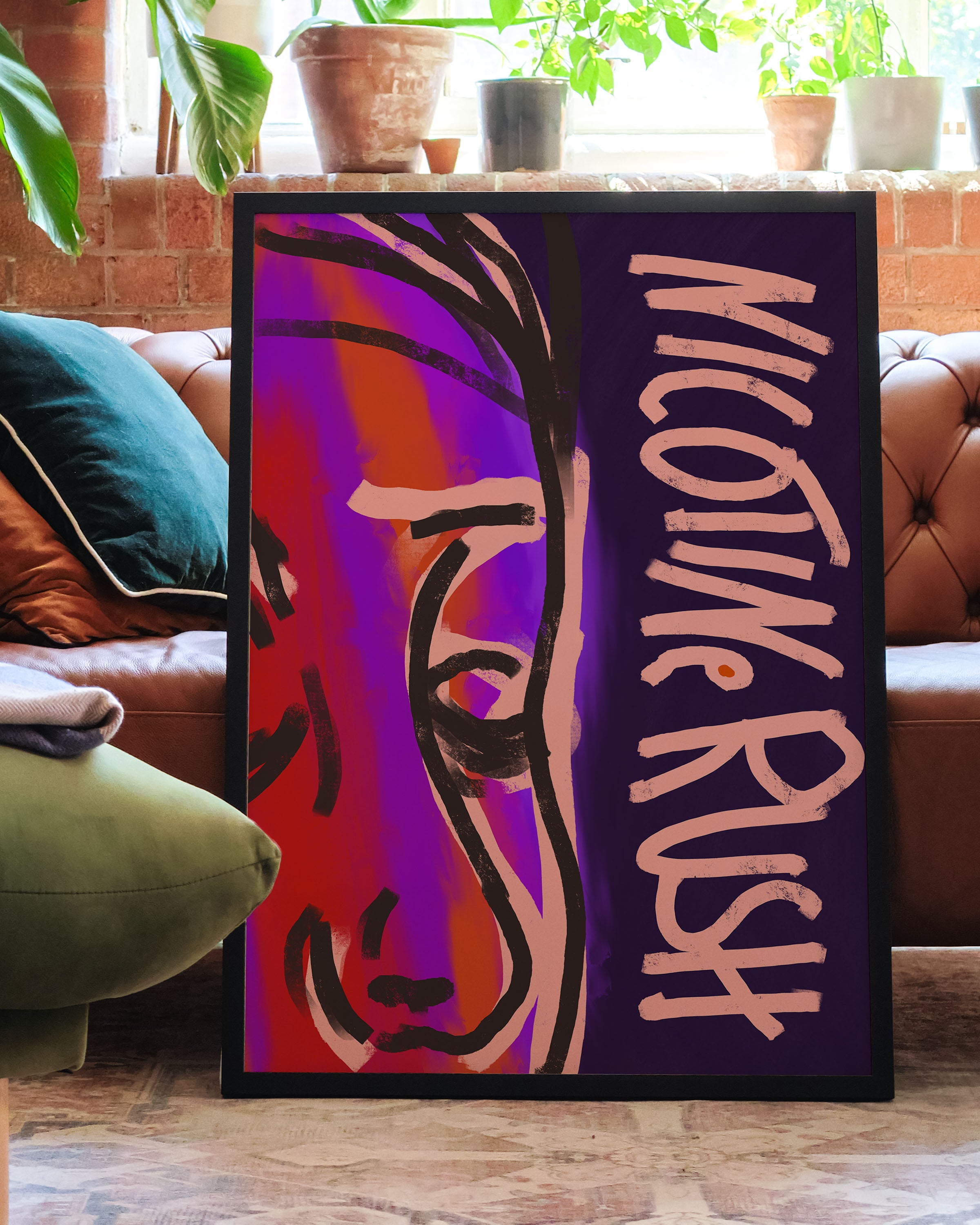 Nicotine Cloud Poster – FineArt Wandbild, moderne Kunst & Fine Art Print von Spawnd, handgefertigt & Made in Germany