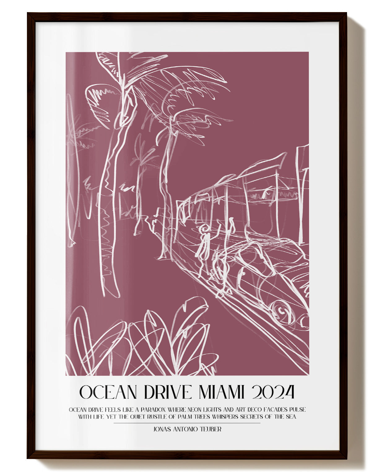 Ocean Drive Poster – FineArt Wandbild, moderne Kunst & Fine Art Print von Spawnd, handgefertigt & Made in Germany