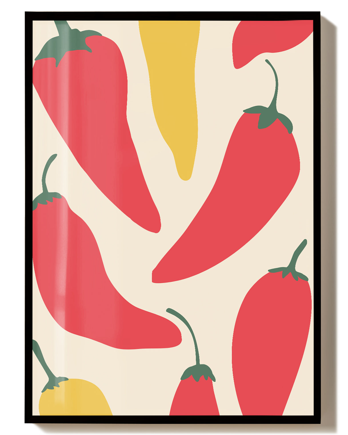 Paprika Poster modern – Organic Shapes Poster – FineArt Wandbild, moderne Kunst & Fine Art Print von Spawnd, handgefertigt & Made in Germany