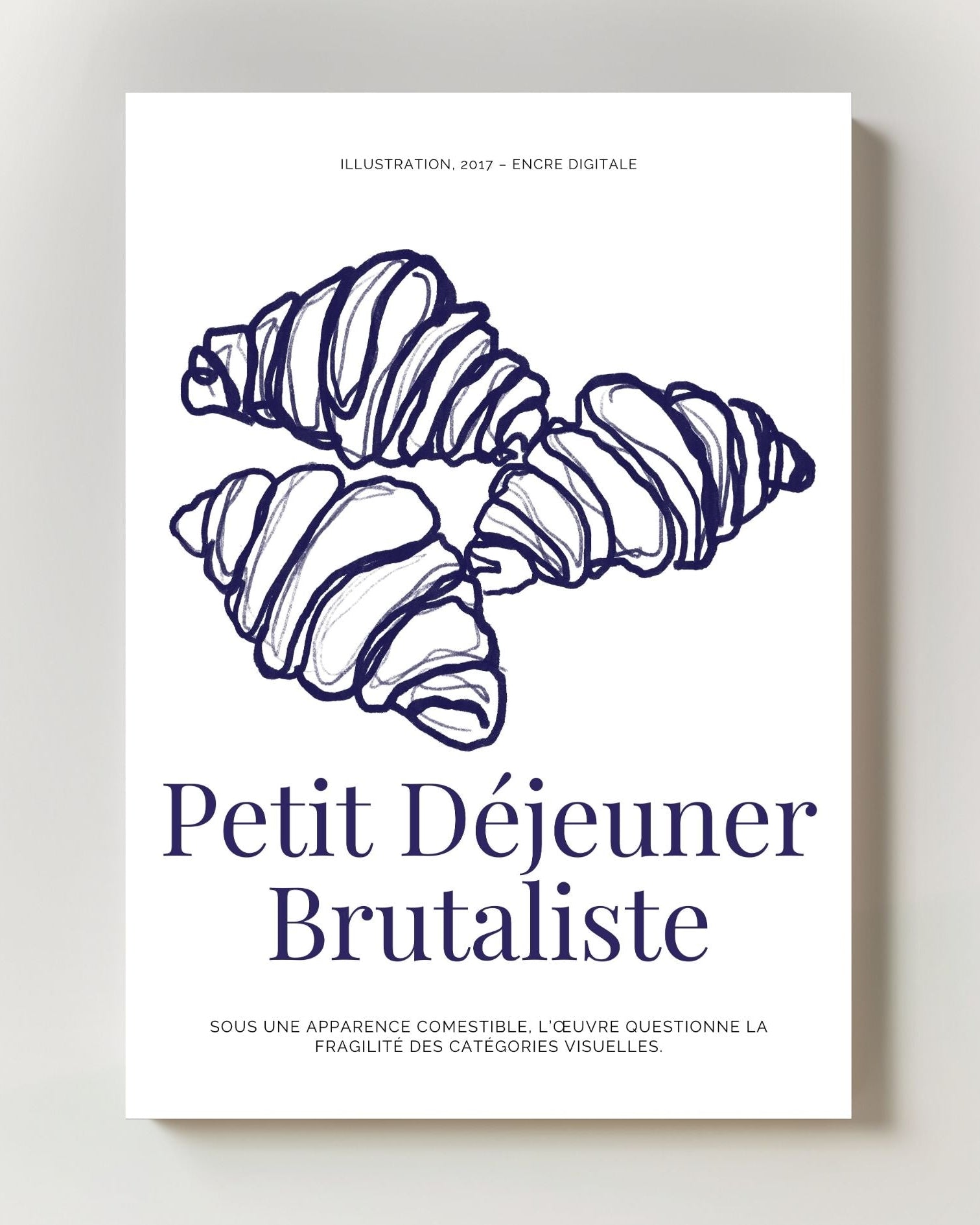 Petit Dejeuner brutaliste Poster – FineArt Wandbild, moderne Kunst & Fine Art Print von Spawnd, handgefertigt & Made in Germany