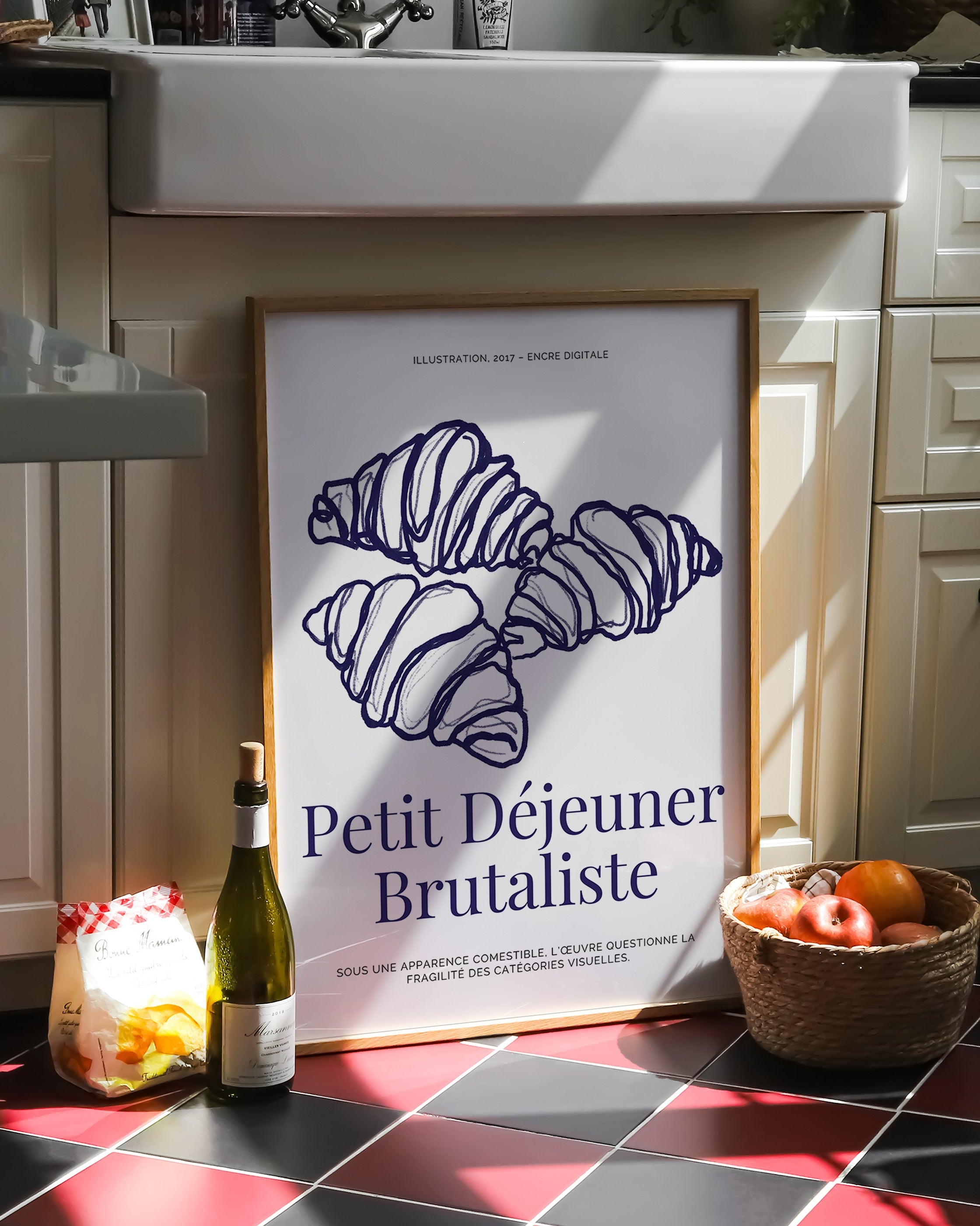 Petit Dejeuner brutaliste Poster im Wohnzimmer – Fine Art Print mit – Spawnd