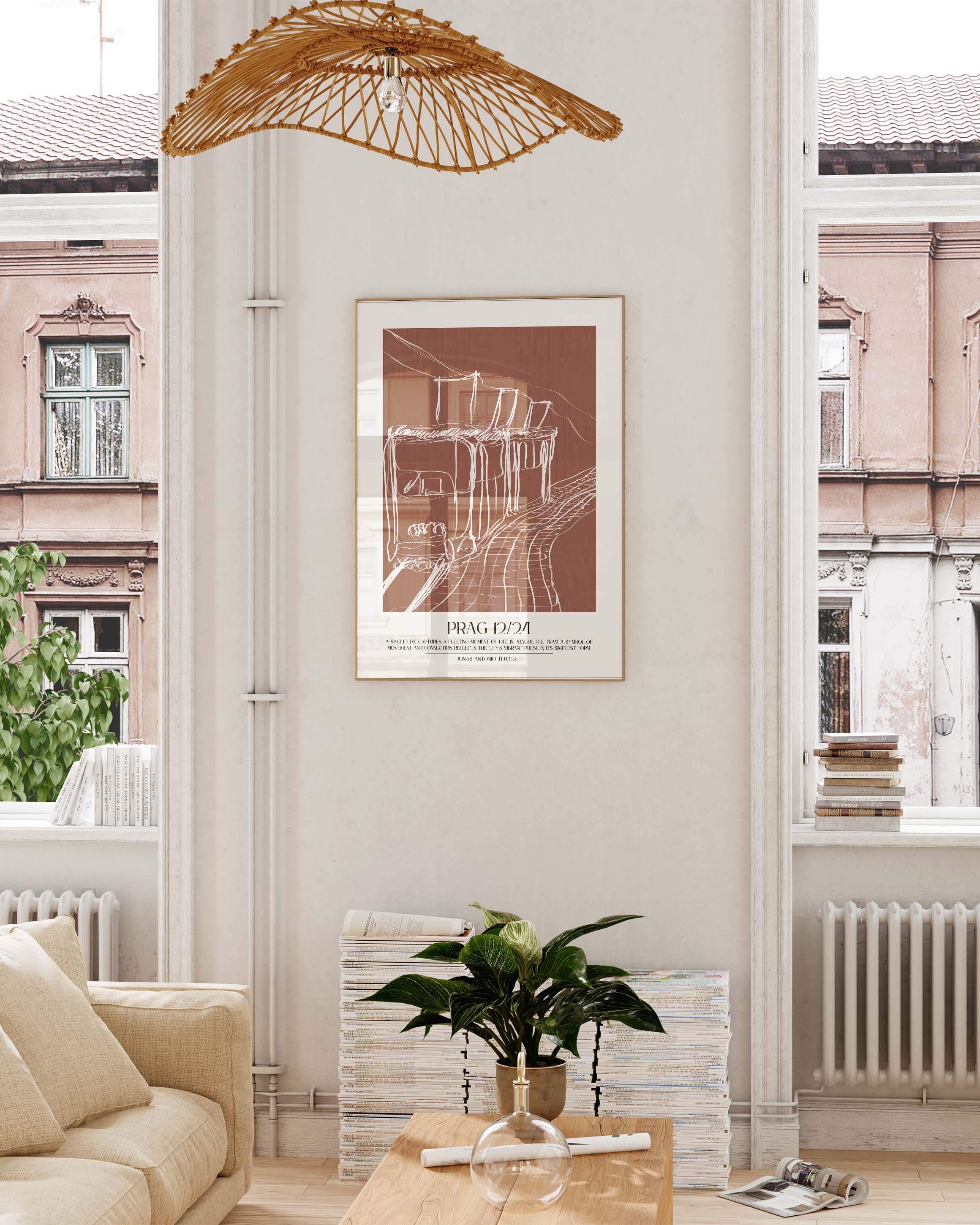 Prag Poster – FineArt Wandbild, moderne Kunst & Fine Art Print von Spawnd, handgefertigt & Made in Germany