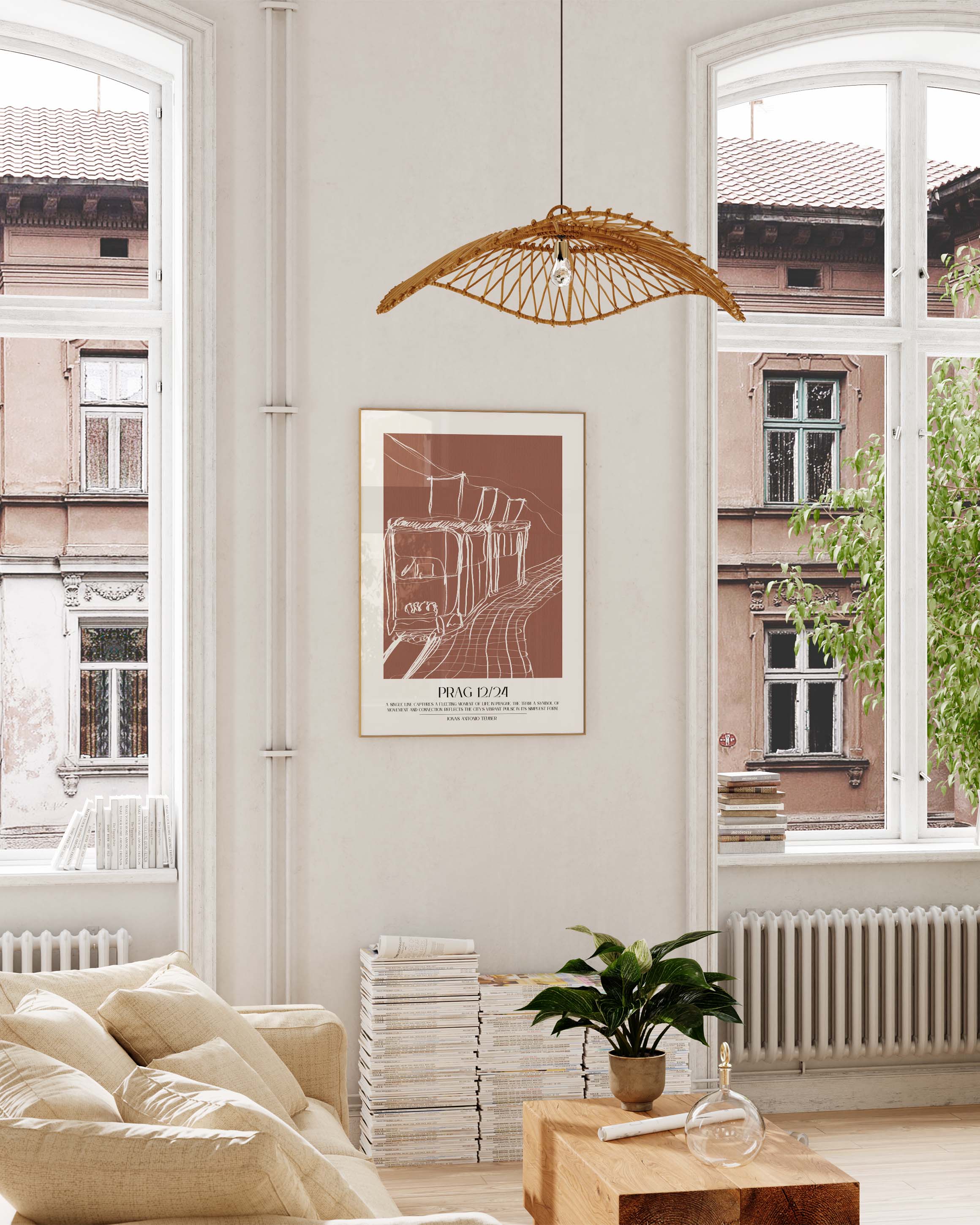 Prag Poster – FineArt Wandbild, moderne Kunst & Fine Art Print von Spawnd, handgefertigt & Made in Germany