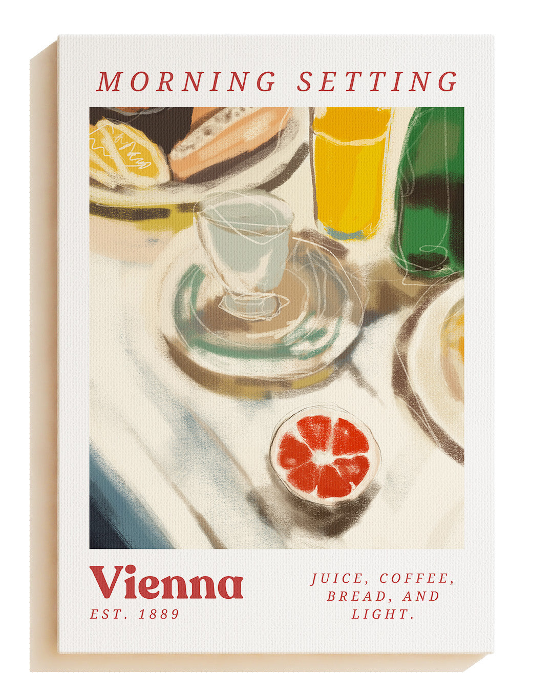 Morning Setting - Leinwand