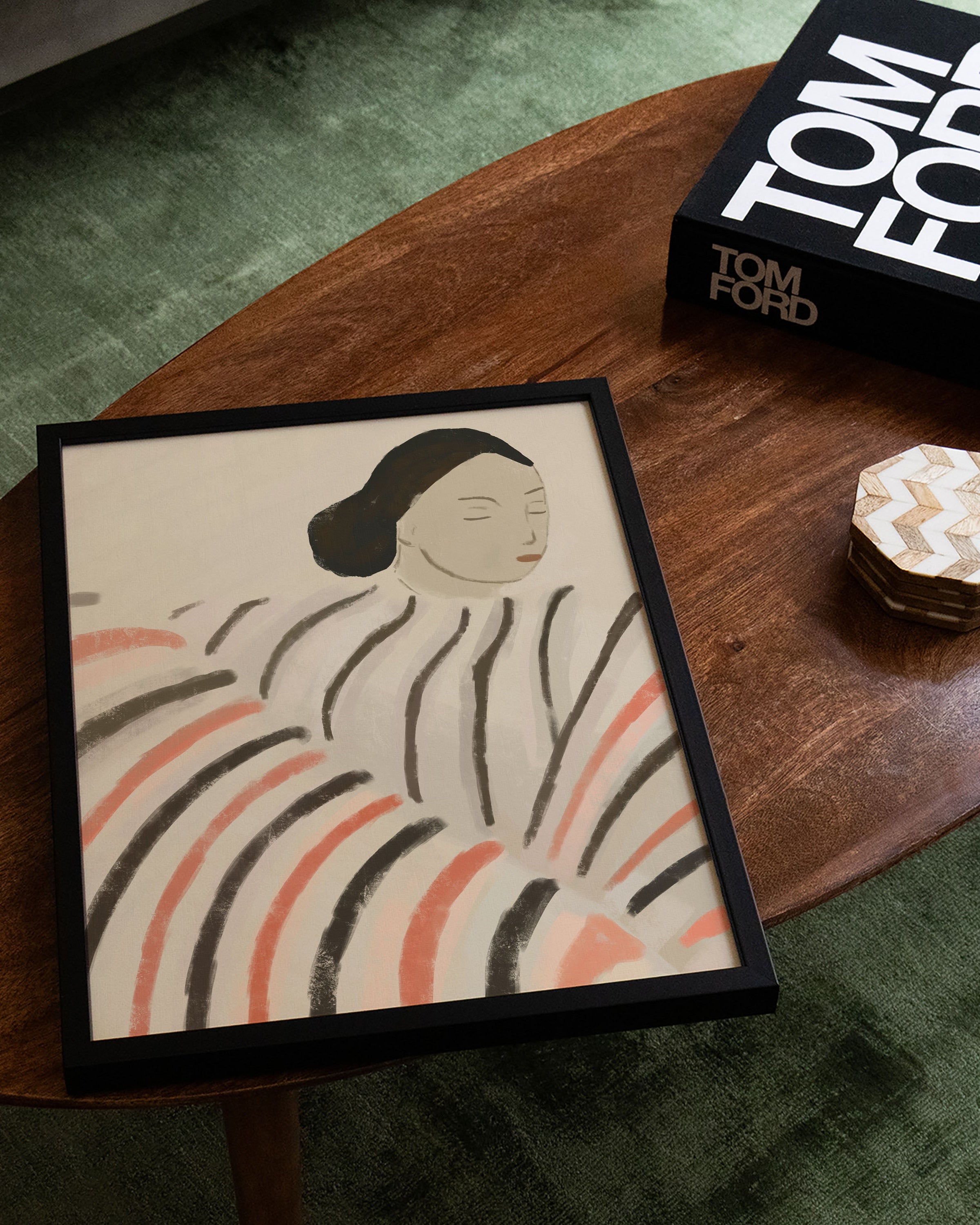 Resting in Rhythm Poster – FineArt Wandbild, moderne Kunst & Fine Art Print von Spawnd, handgefertigt & Made in Germany